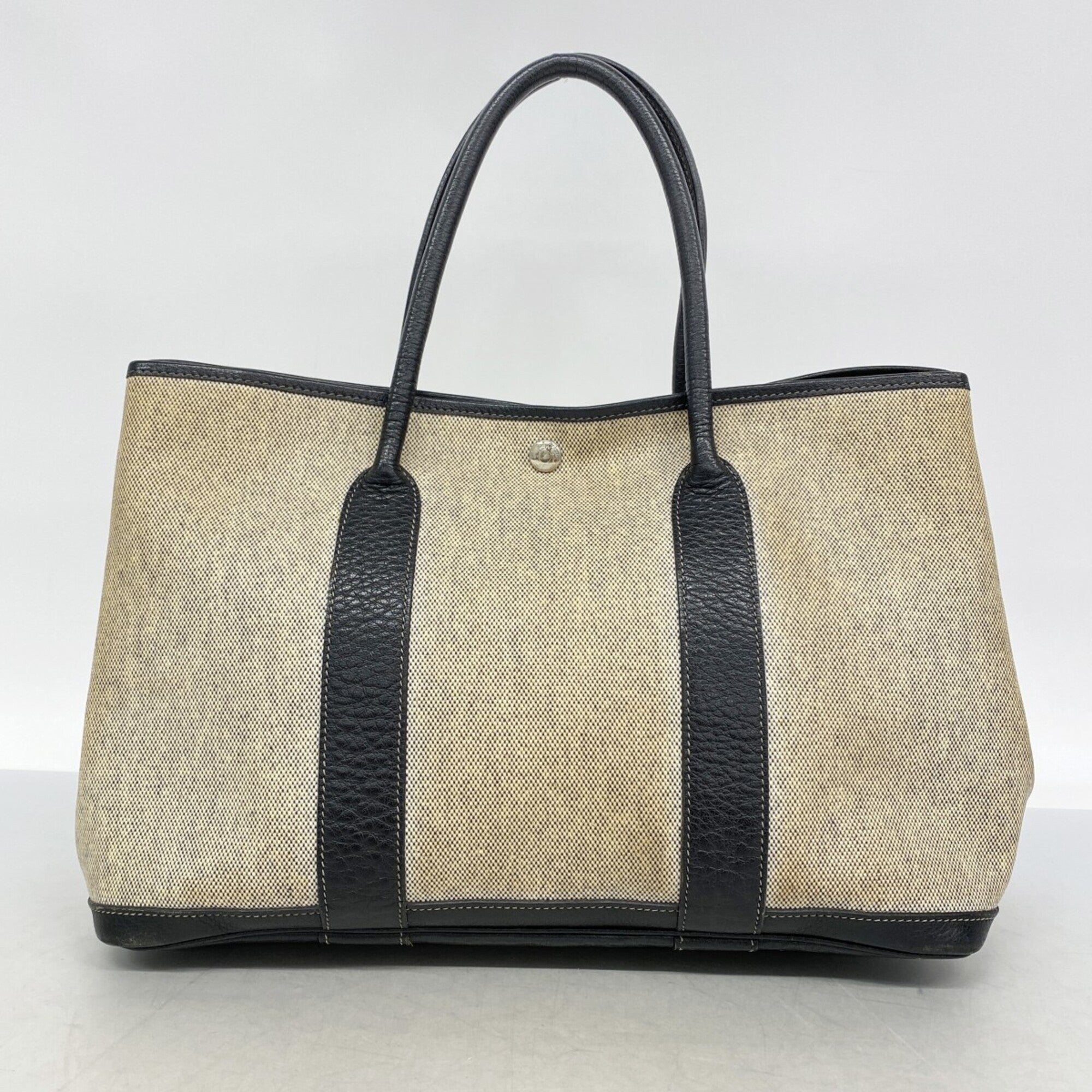 Hermes Black Toile H Tote Bag (Pre-Owned)
