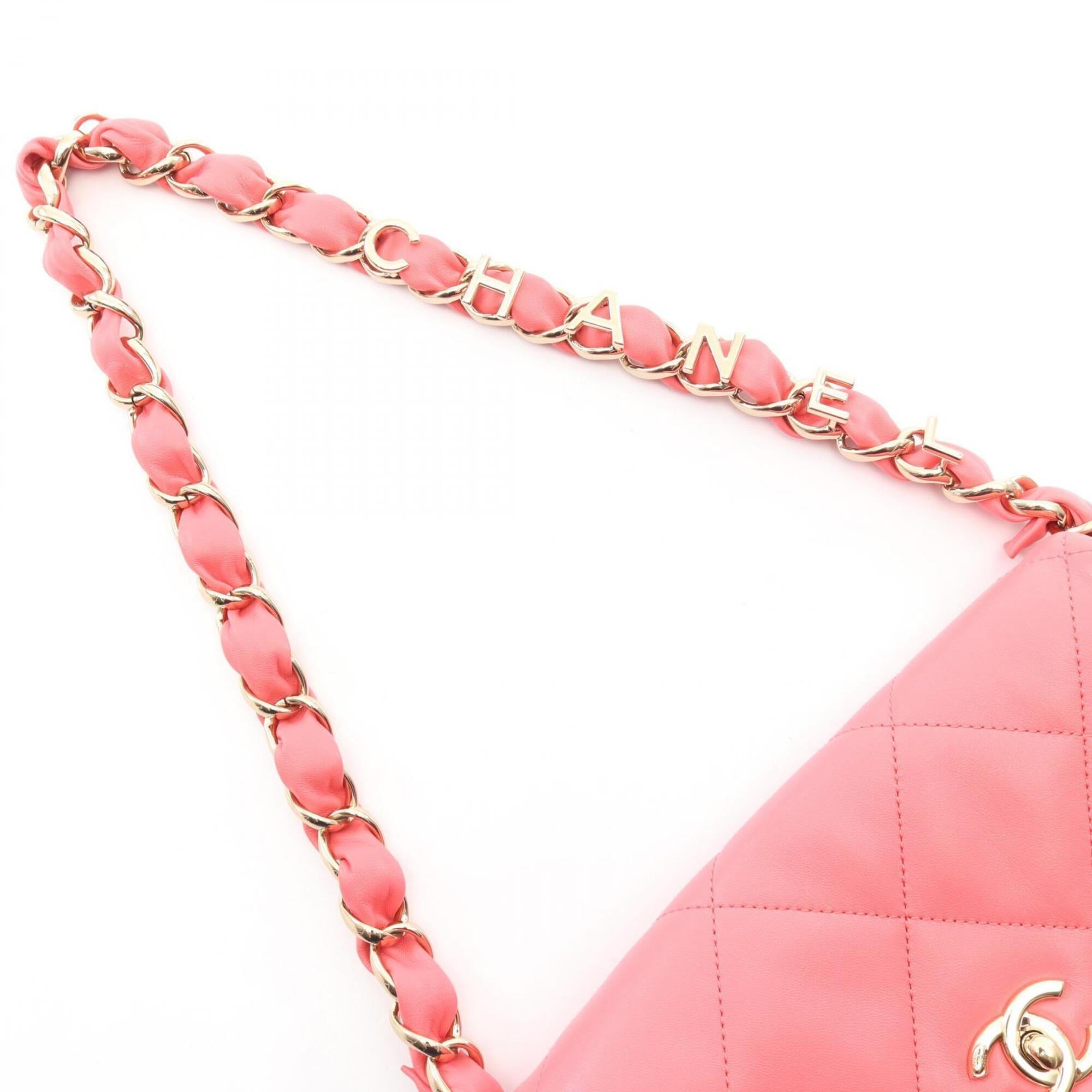 Chanel Pink Leather Handbag Shoulder Bag (Pre-Owned)