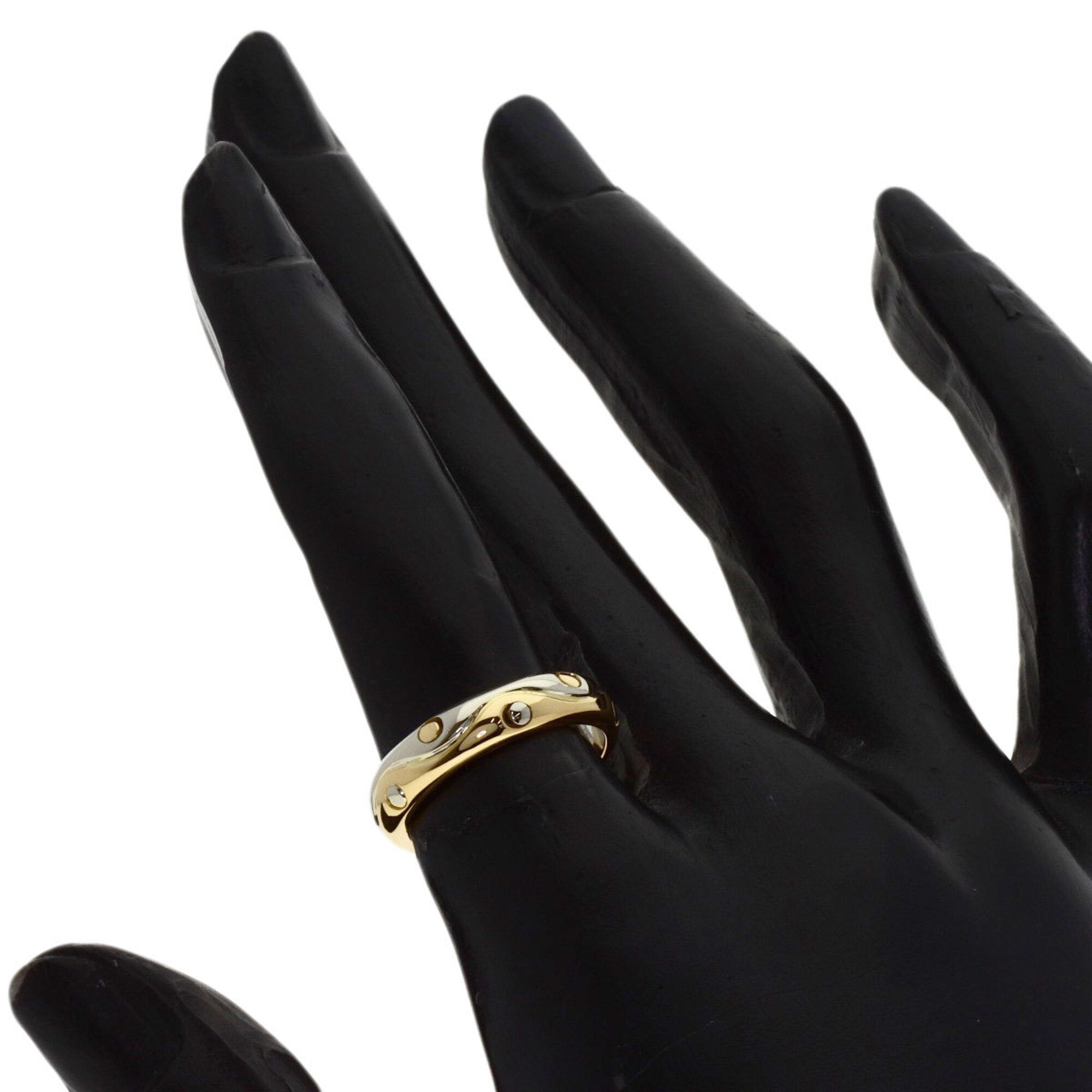 Bvlgari Yellow Gold (18K) White Gold (18K) Band Ring (Pre-Owned)