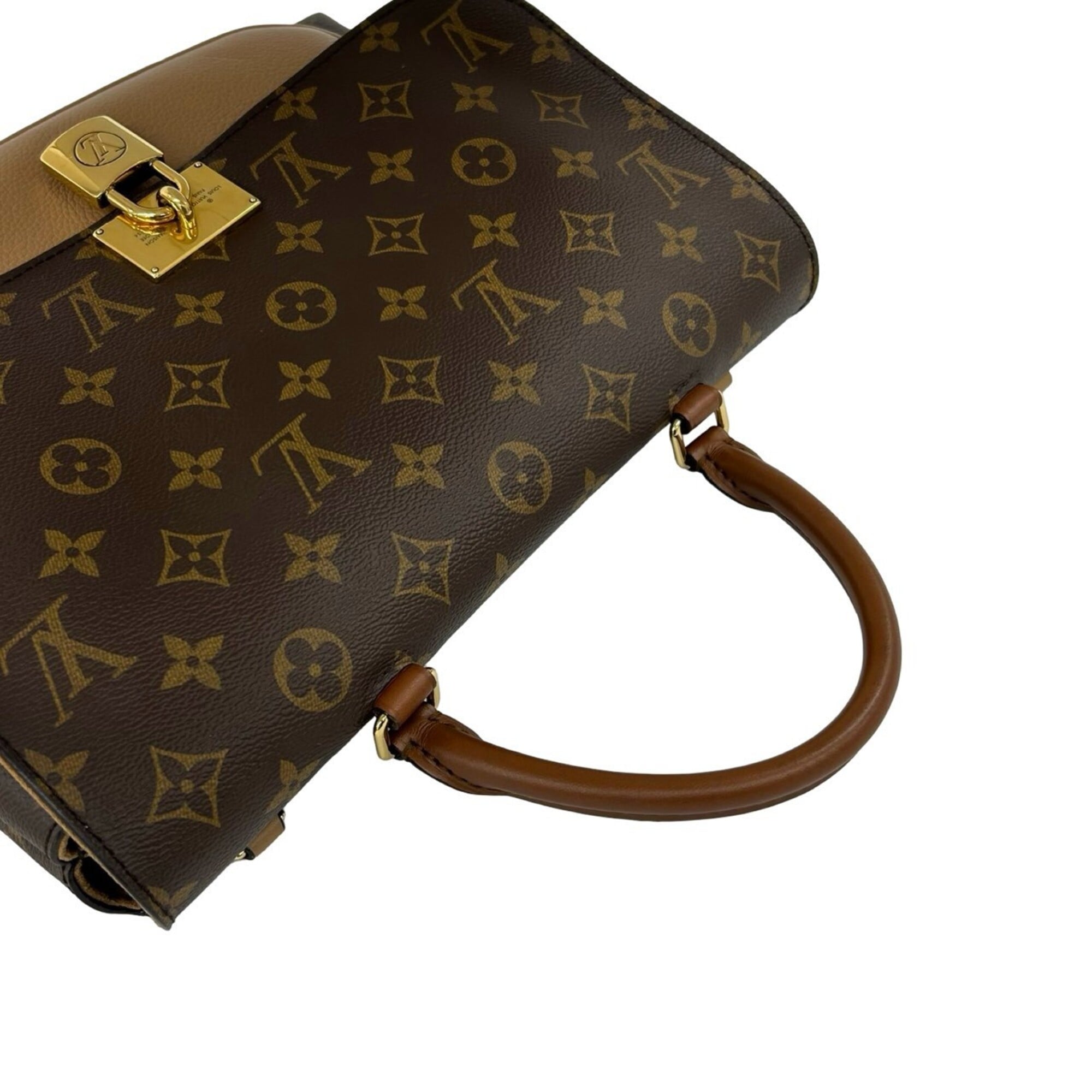 Louis Vuitton Brown Leather Pvc Handbag Shoulder Bag (Pre-Owned)