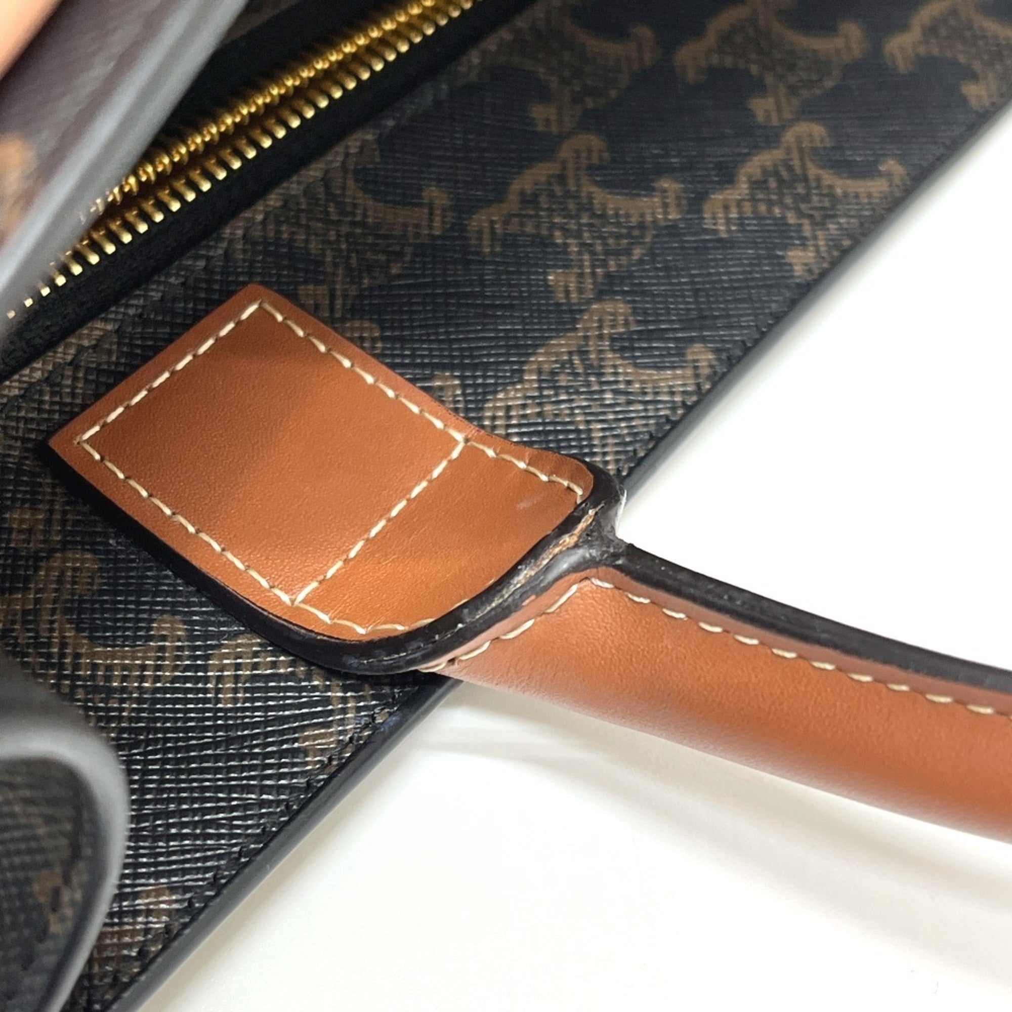 Celine Cabas Brown Pvc Leather Tote Bag (Pre-Owned)