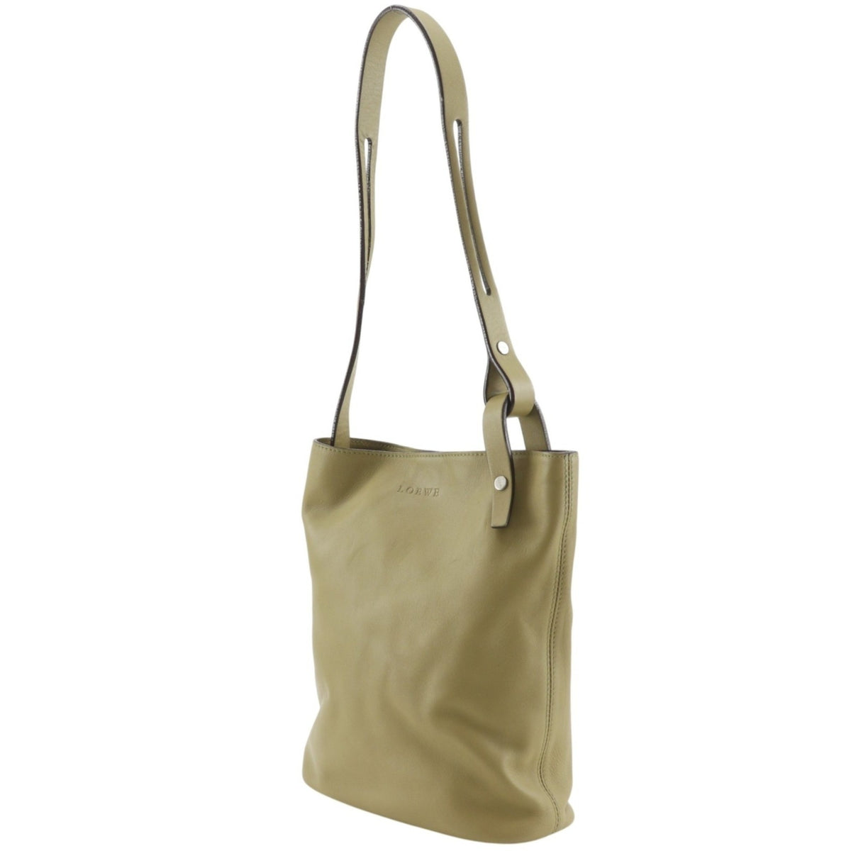 Loewe Olive Leather Shoulder Bag (Pre-Owned)