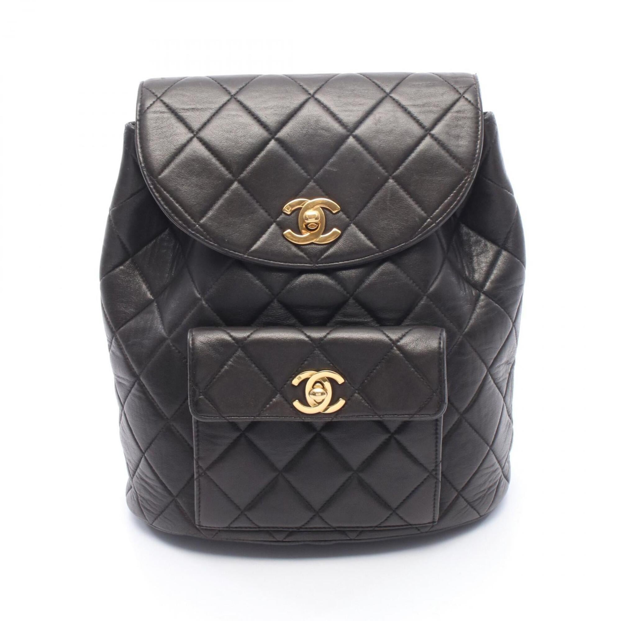Chanel Black Leather Backpack (Pre-Owned)