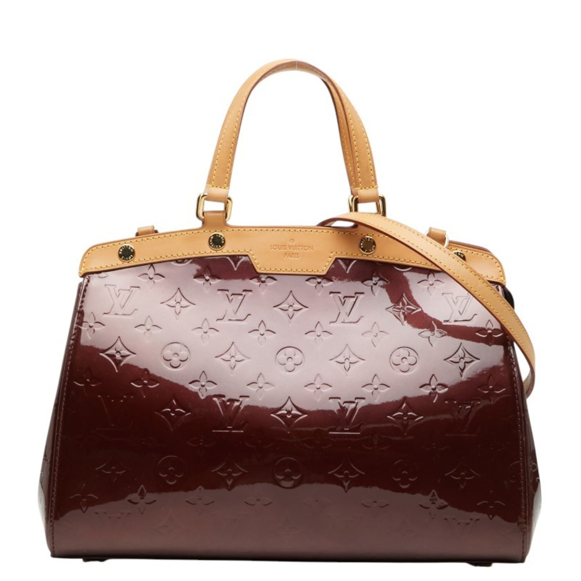 Louis Vuitton Rouge Fauviste Patent Leather Handbag Shoulder Bag (Pre-Owned)