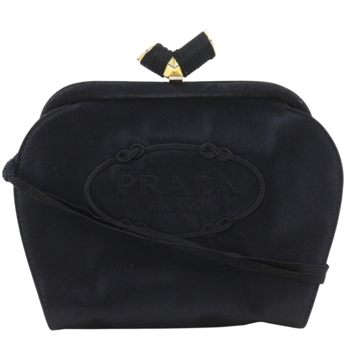 Prada Black Satin Shoulder Bag (Pre-Owned)
