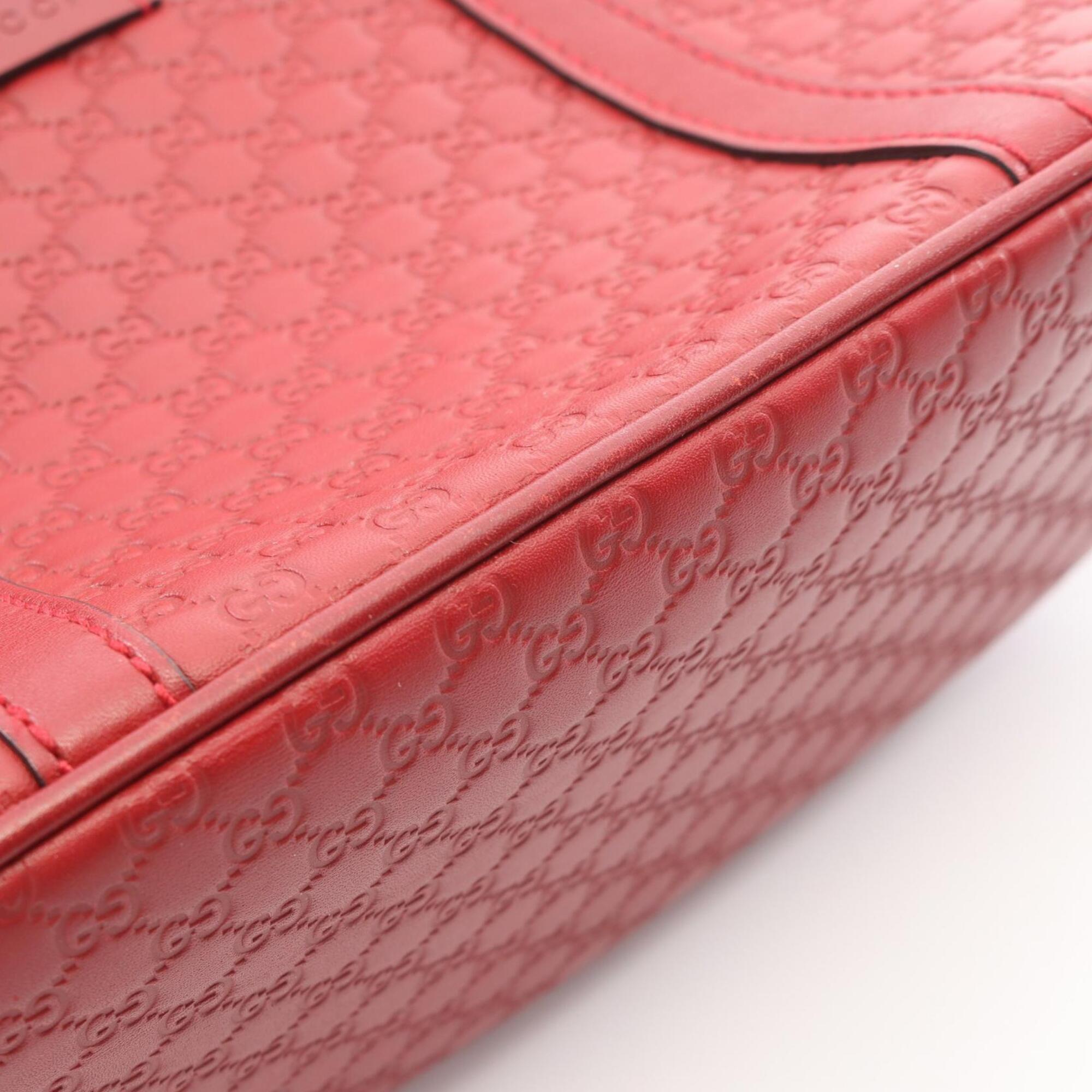 Gucci Red Color Leather Handbag (Pre-Owned)