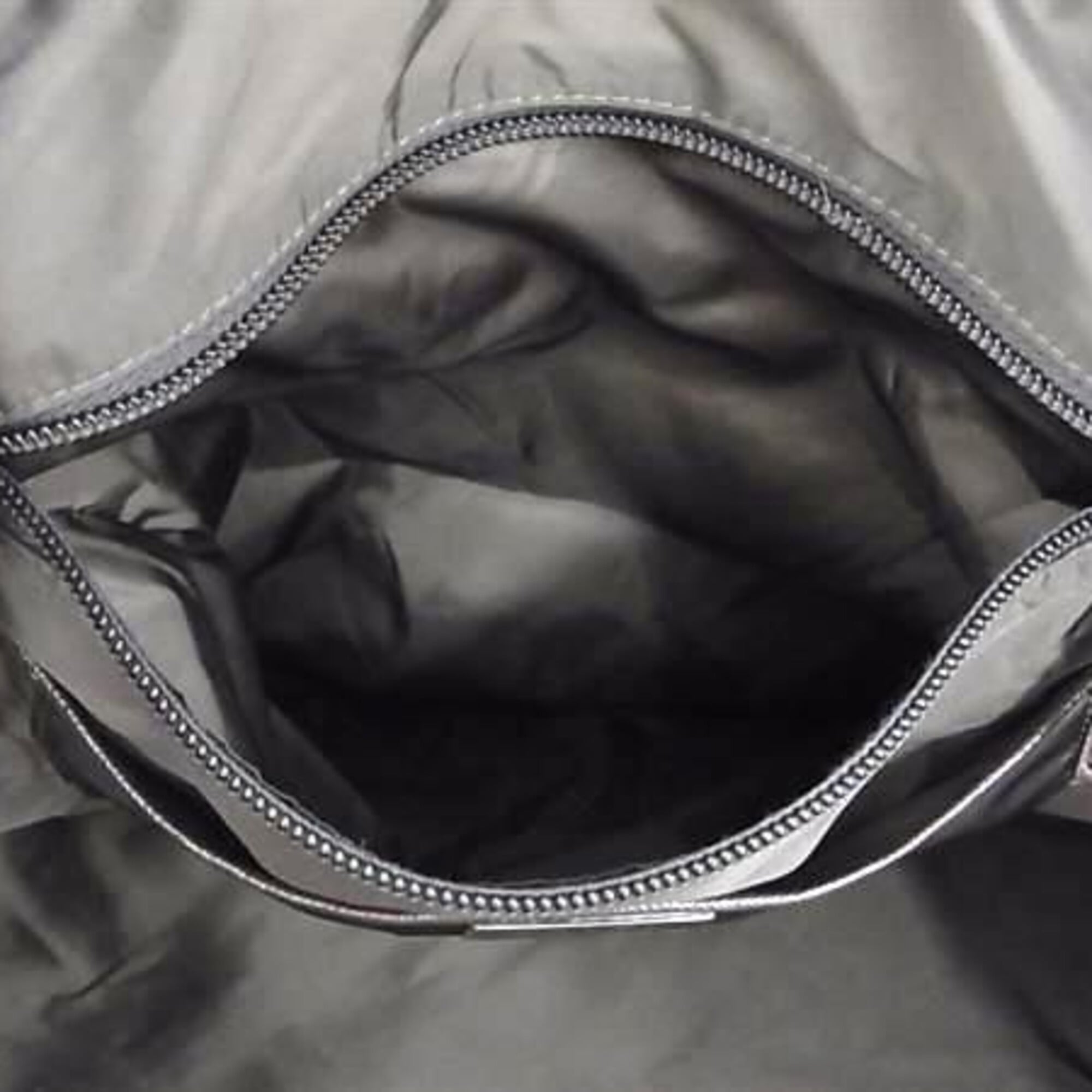 Prada Brown Green Nylon Shoulder Bag (Pre-Owned)