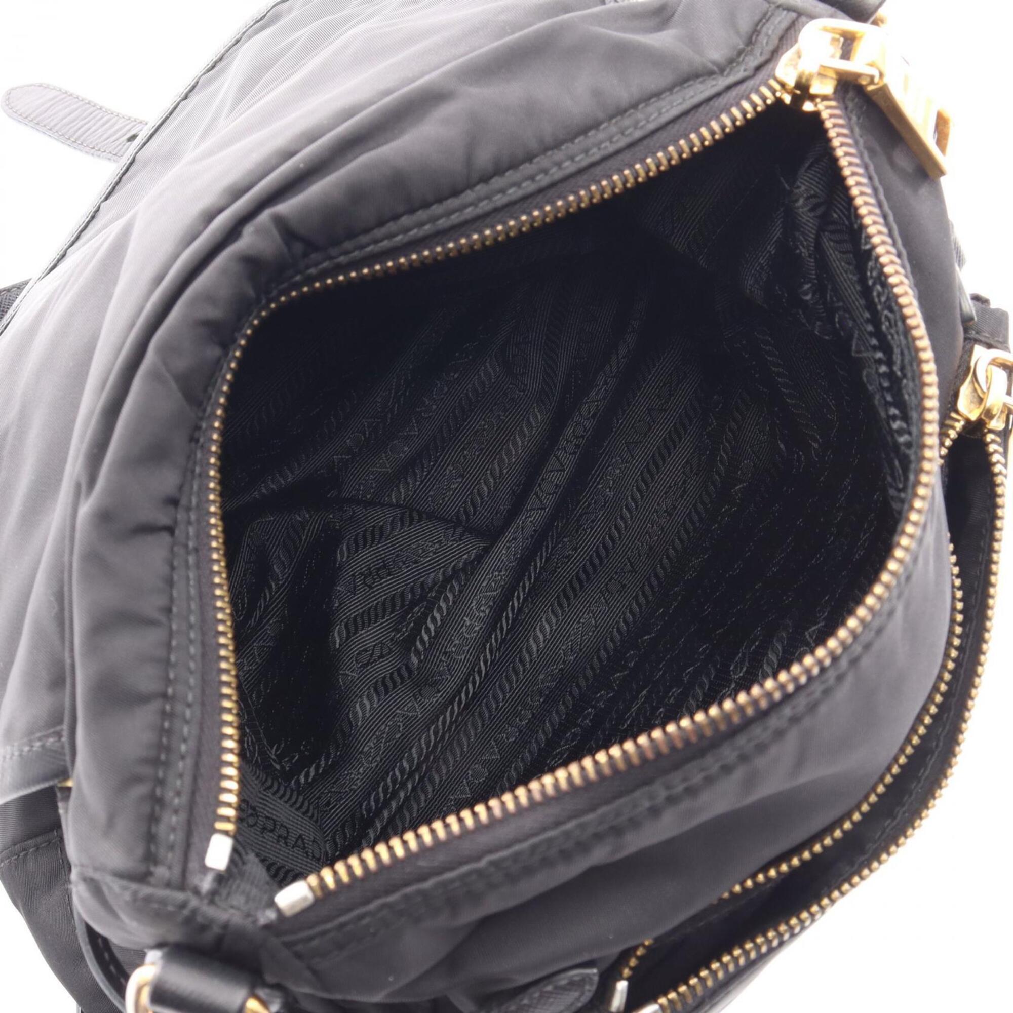 Prada Black Nylon Saffiano Shoulder Bag (Pre-Owned)