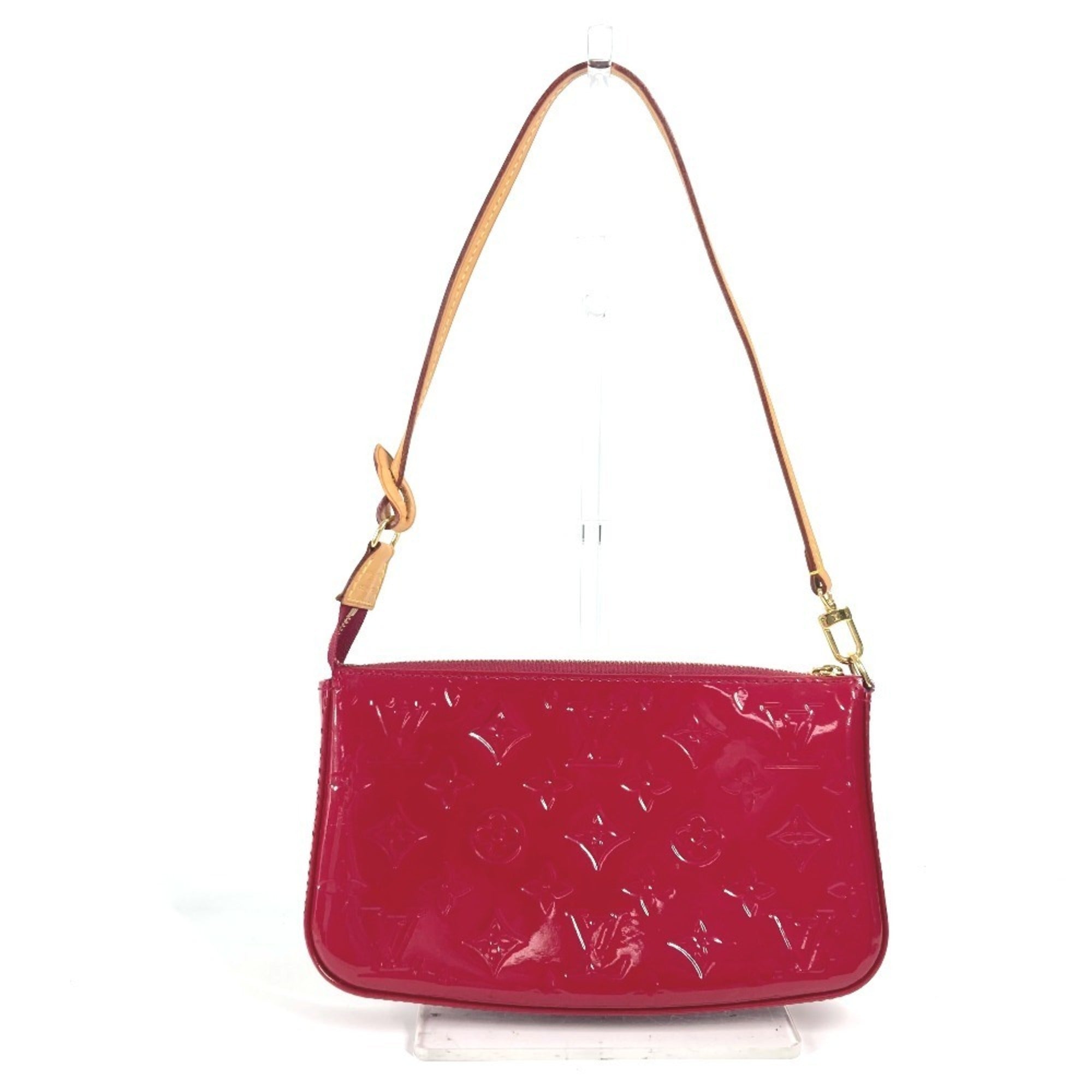 Louis Vuitton Indian Rose Pink Monogram Vernis Handbag Pochette Shoulder Bag (Pre-Owned)
