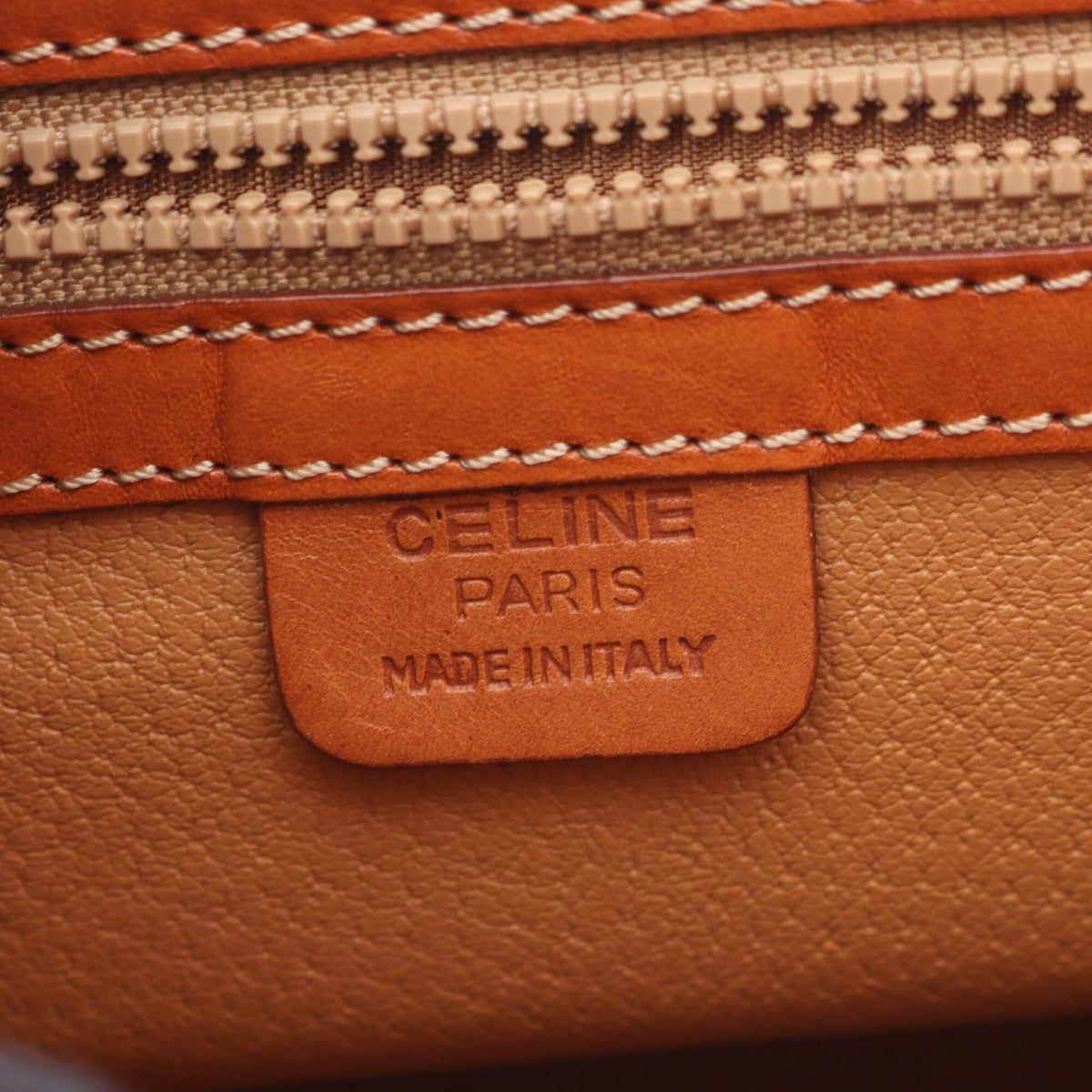 Celine Macadam Brown Coated Canvas Handbag (Pre-Owned)