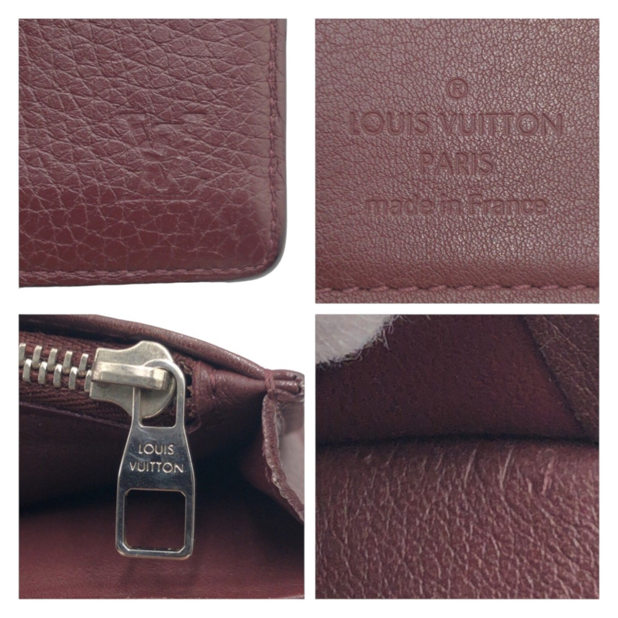 Louis Vuitton Brown Leather Long Wallet (Bi-Fold) (Pre-Owned)