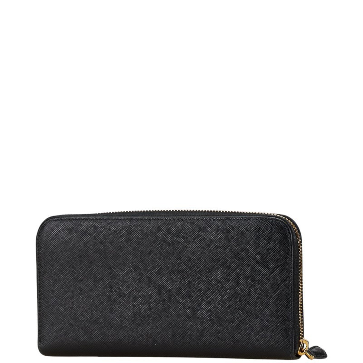 Prada Black Leather Long Wallet (Bi-Fold) (Pre-Owned)