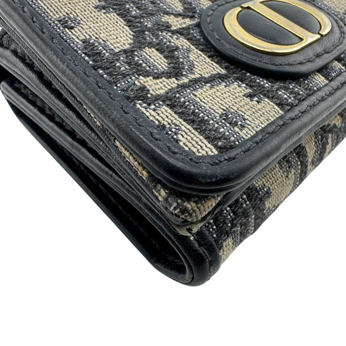Christian Dior Navy Canvas Wallet (Tri-Fold) (Pre-Owned)