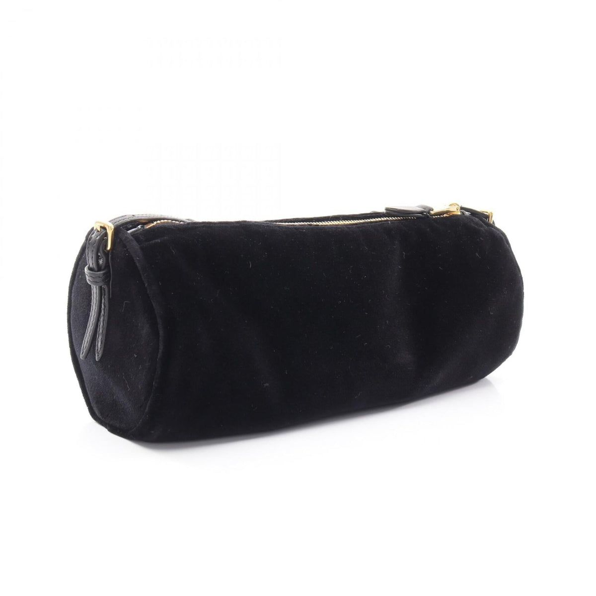 Miu Miu Black Fabric Leather Handbag Pouch Shoulder Bag (Pre-Owned)
