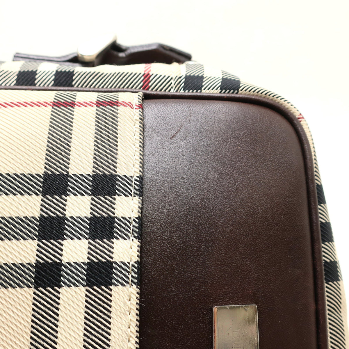 Burberry Nylon Canvas Leather Shoulder Bag (Pre-Owned)