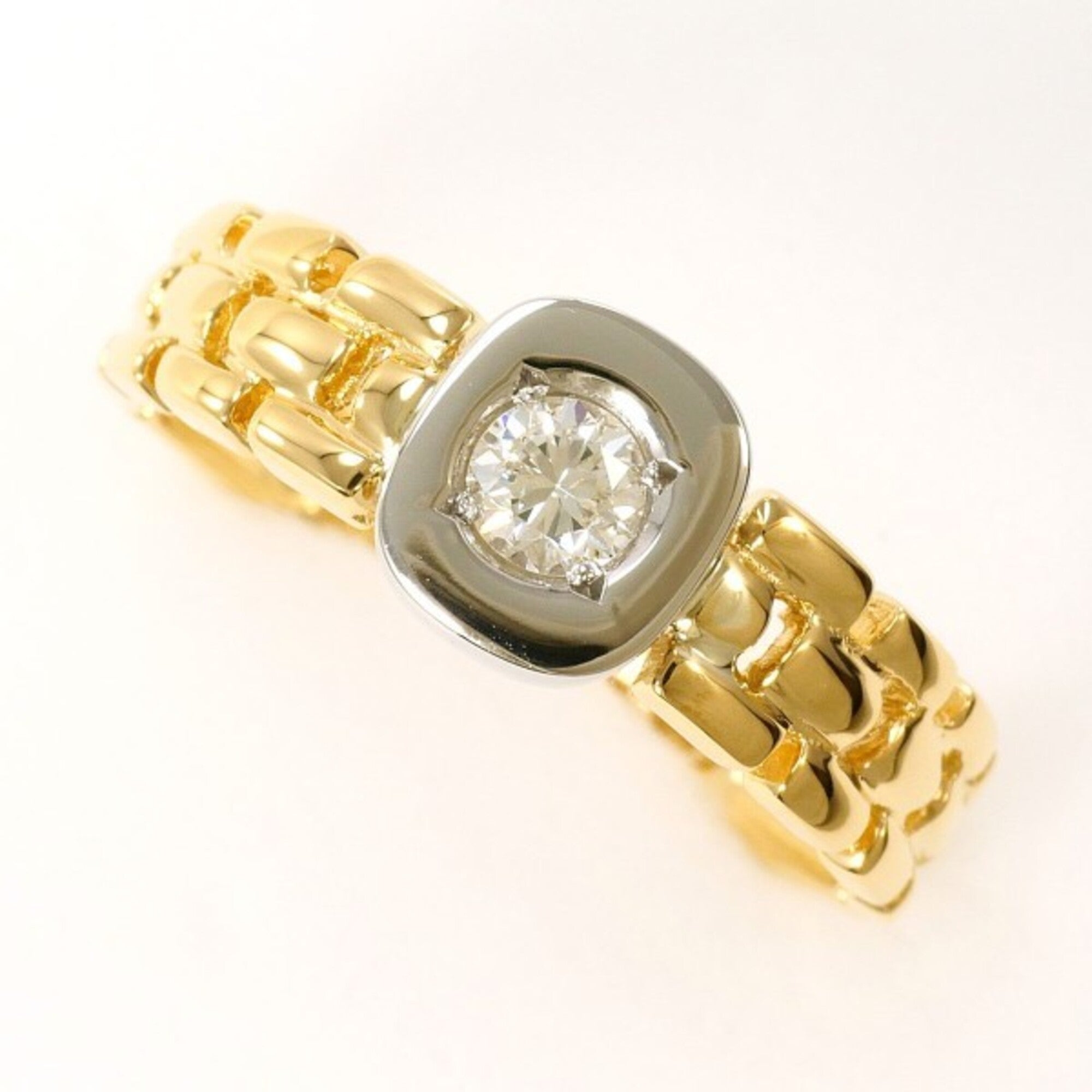 Unbranded Platinum Yellow Gold Yellow Gold (18K) Platinum 900 Band Ring (Pre-Owned)