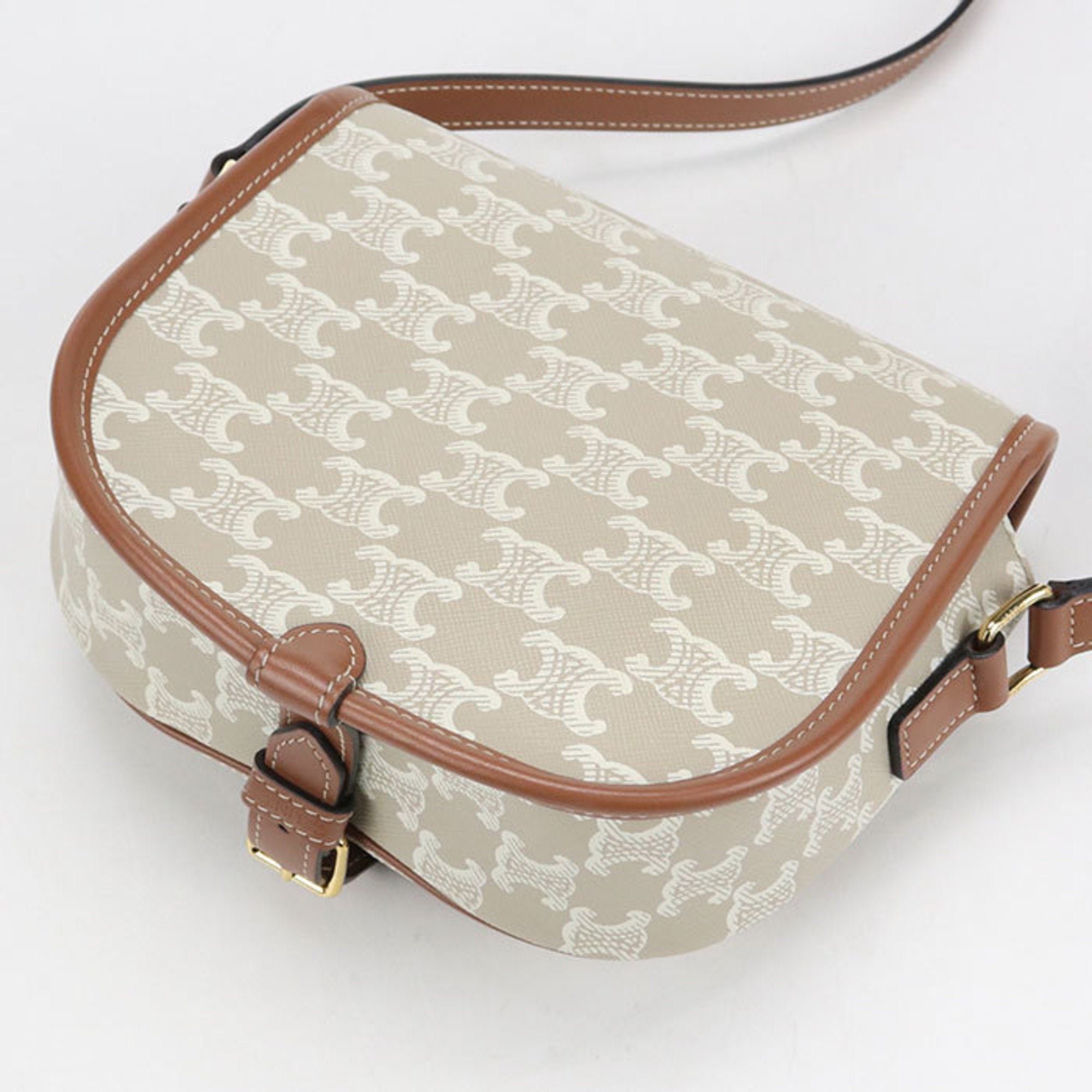 Celine Beige Pvc Leather Shoulder Bag (Pre-Owned)