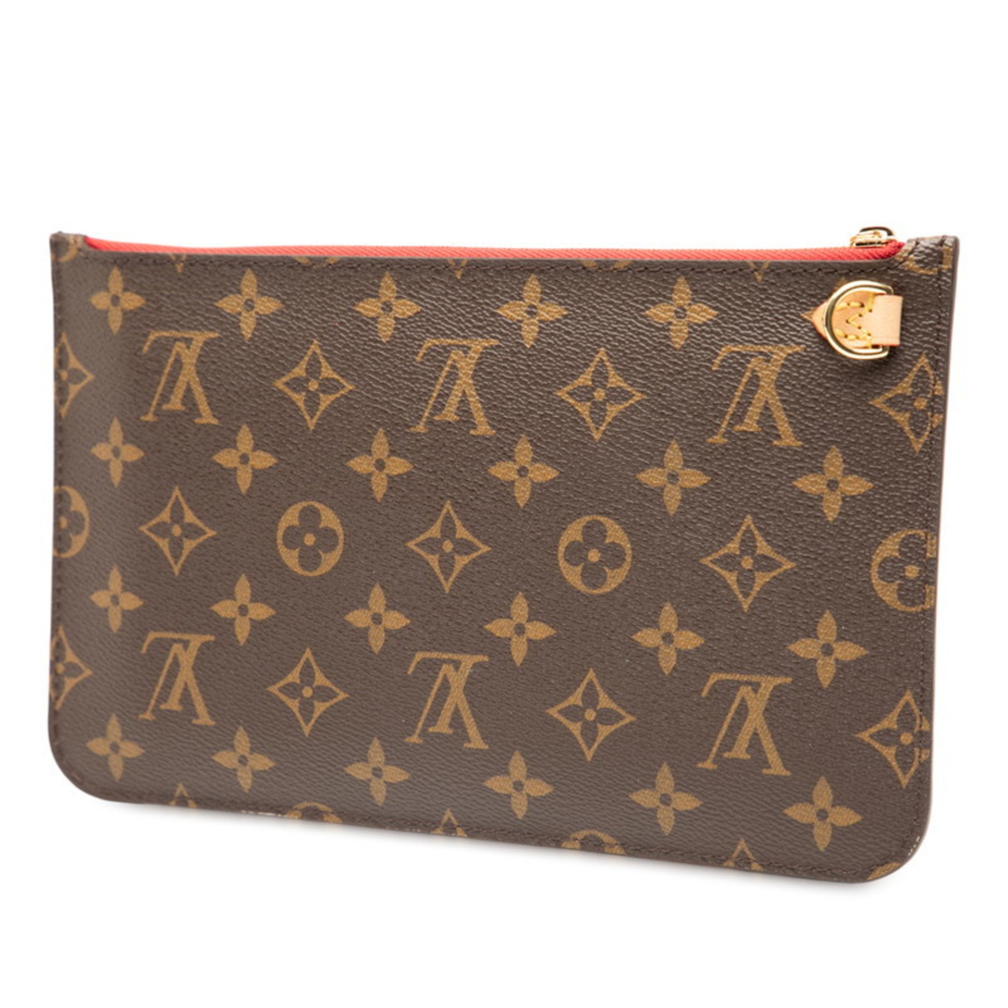 Louis Vuitton Brown Red Color Pvc Pouch (Pre-Owned)