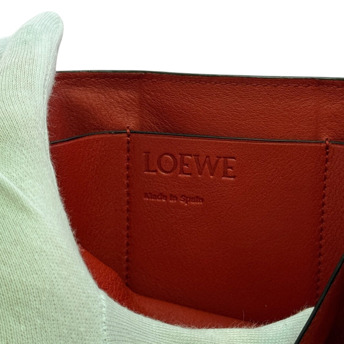 Loewe Brown Pink Leather Wallet (Tri-Fold) (Pre-Owned)
