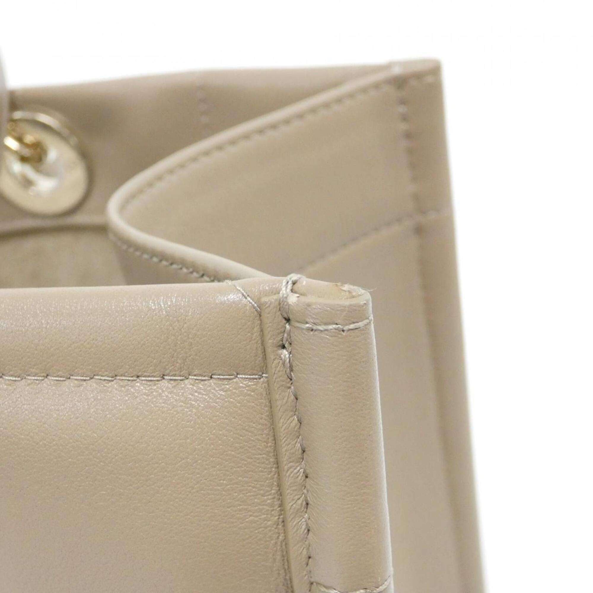 Christian Dior Beige Leather Handbag (Pre-Owned)