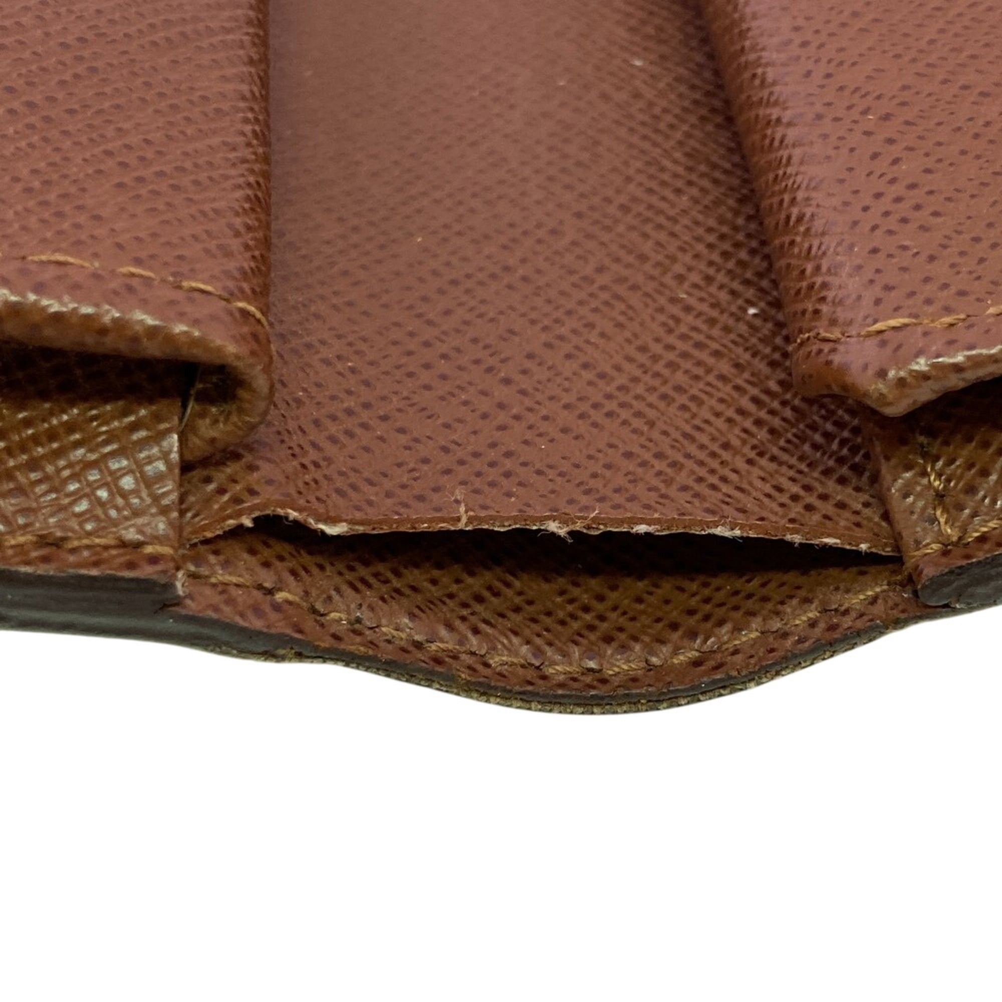Louis Vuitton Brown Leather Wallet (Tri-Fold) (Pre-Owned)