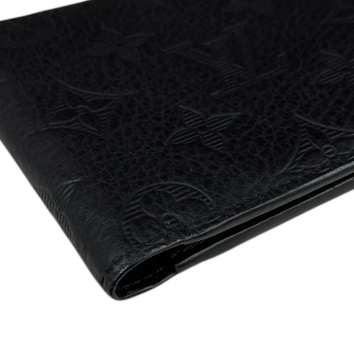 Louis Vuitton Black Leather Wallet (Bi-Fold) (Pre-Owned)