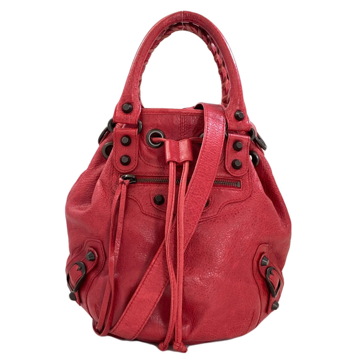Balenciaga Red Color Leather Handbag (Pre-Owned)