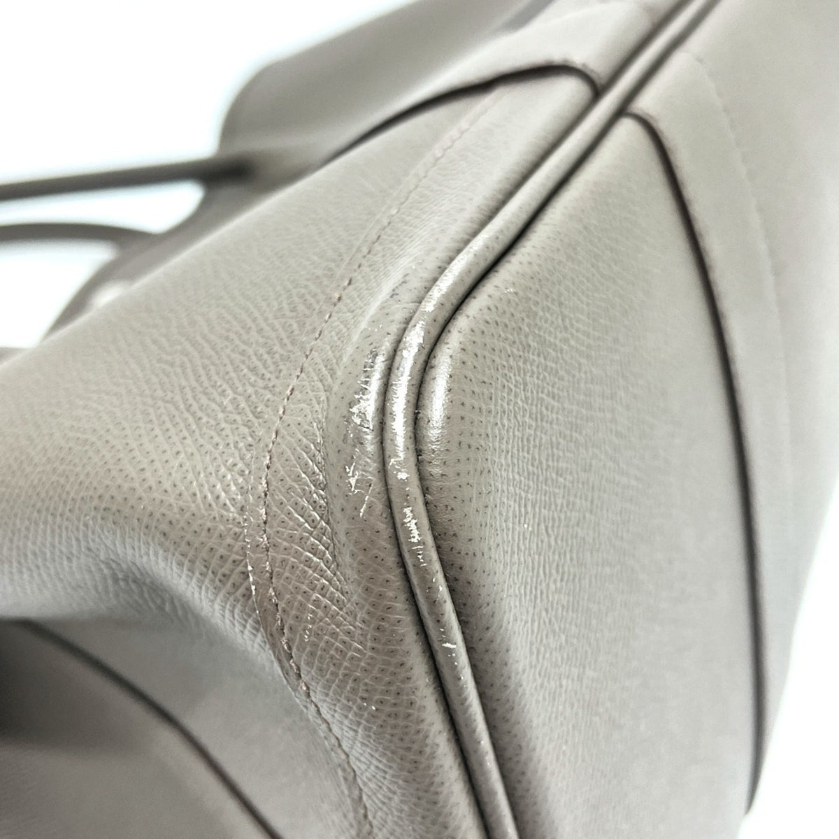 Hermes Garden Gray Epsom Leather Handbag Tote Bag (Pre-Owned)
