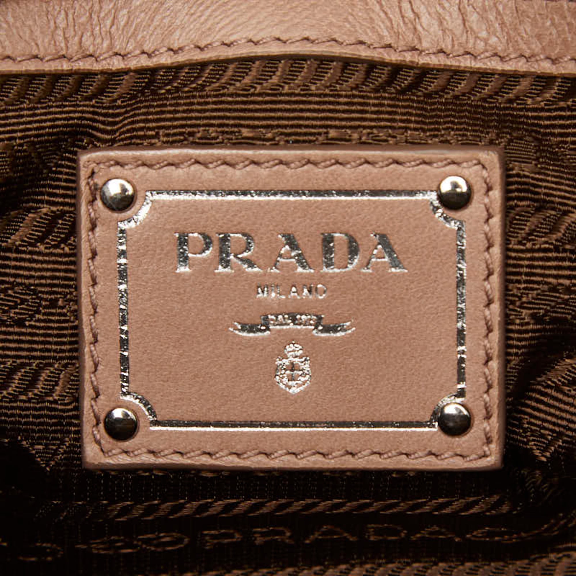 Prada Pink Leather Shoulder Bag (Pre-Owned)