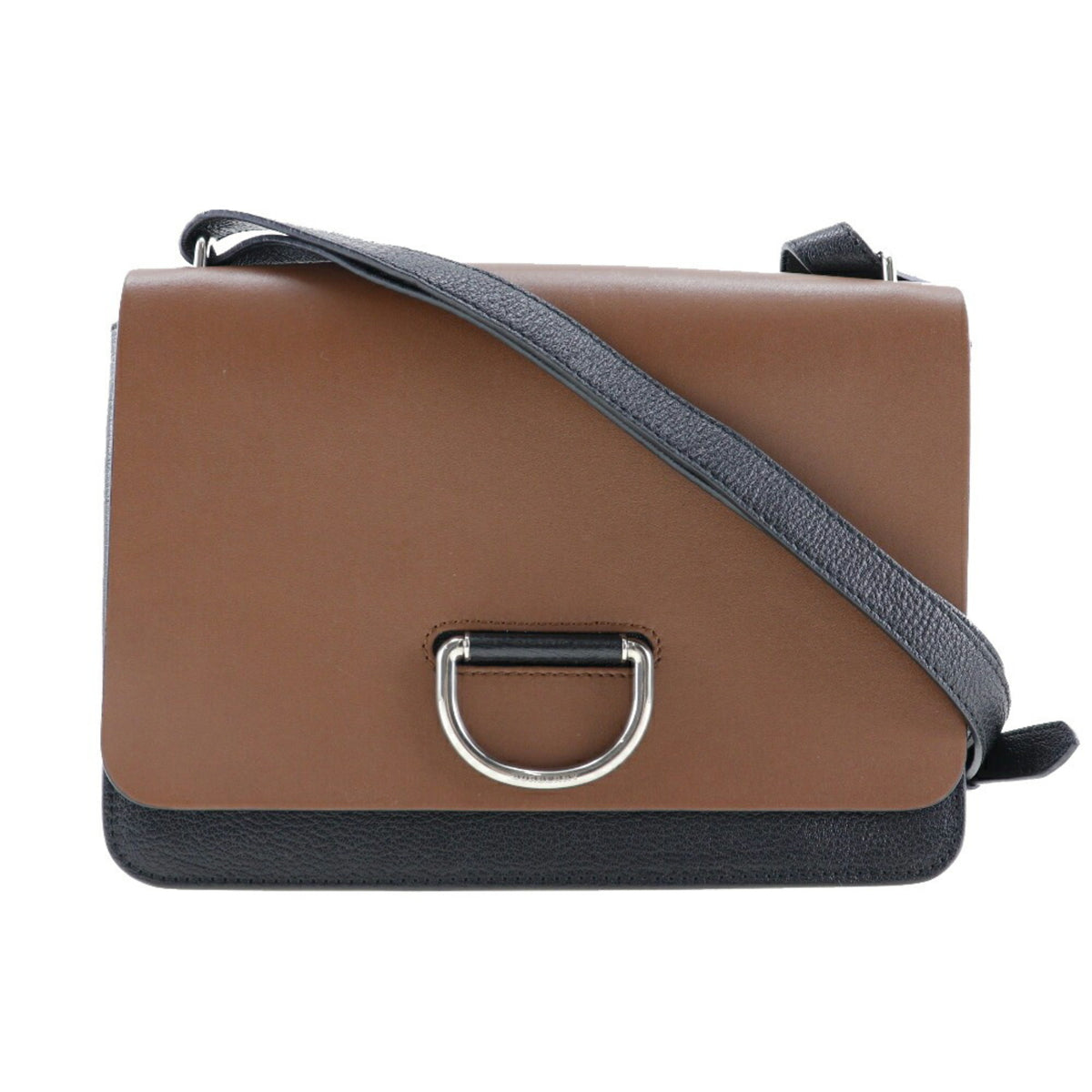 Burberry Black Brown Leather Shoulder Bag (Pre-Owned)