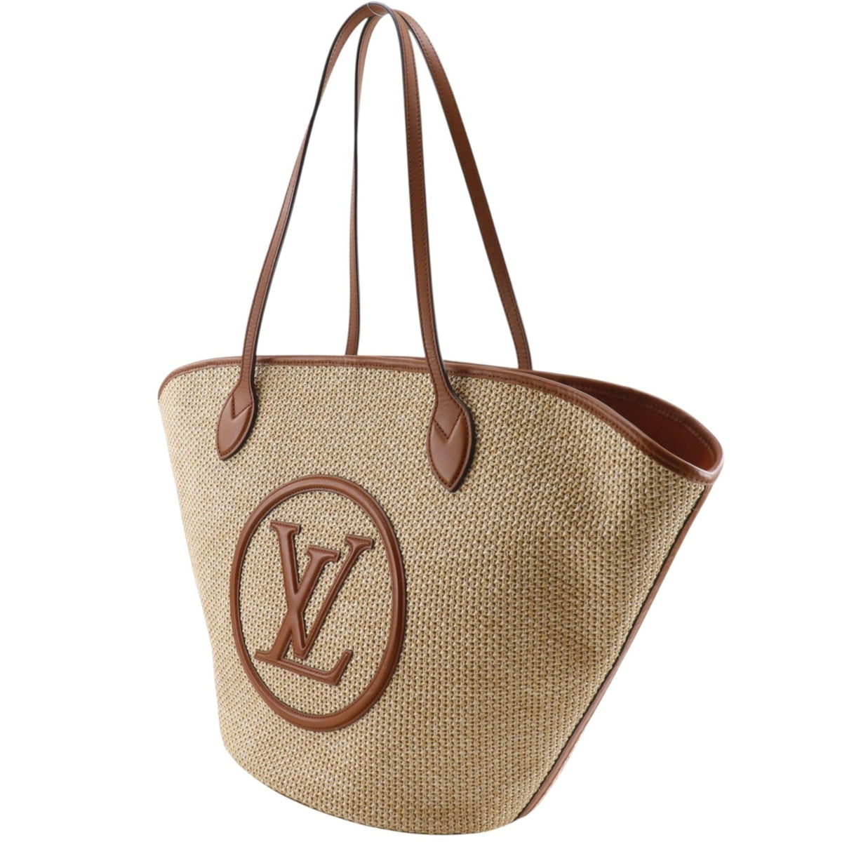 Louis Vuitton Beige Raffia Tote Bag (Pre-Owned)