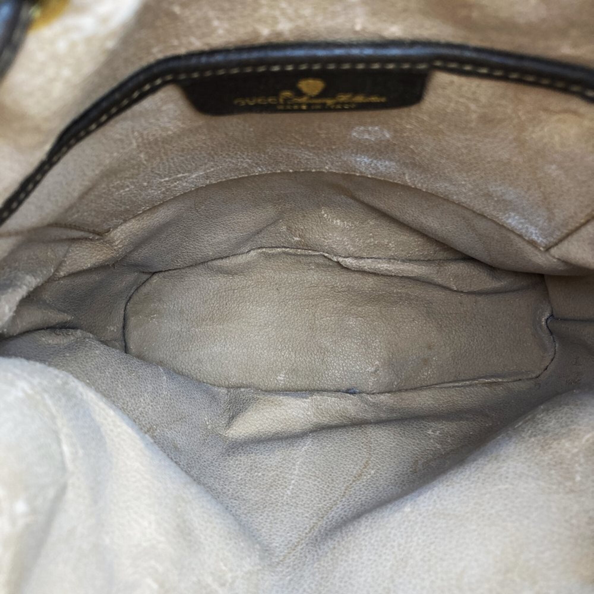 Gucci Beige Brown Gg Supreme Canvas Shoulder Bag (Pre-Owned)