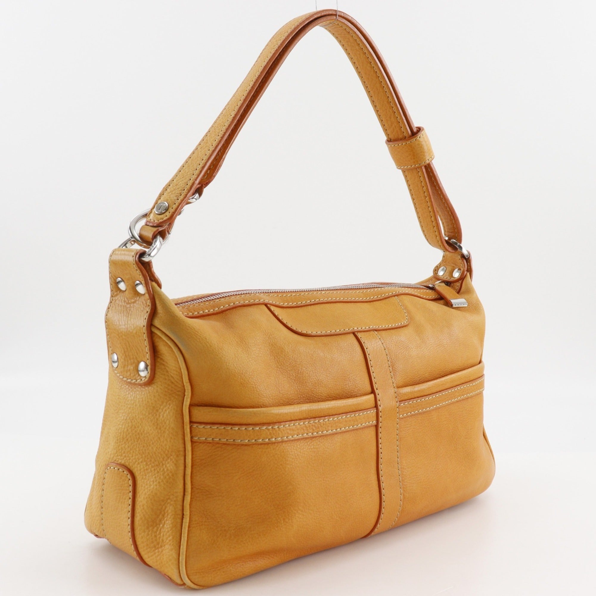 Tod's Orange Leather Shoulder Bag (Pre-Owned)