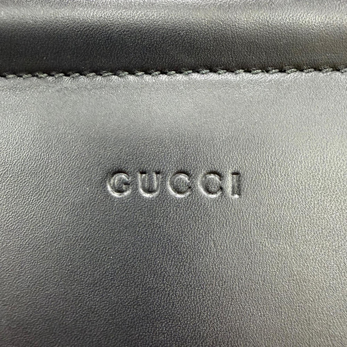 Gucci Black Leather Handbag Shoulder Bag (Pre-Owned)