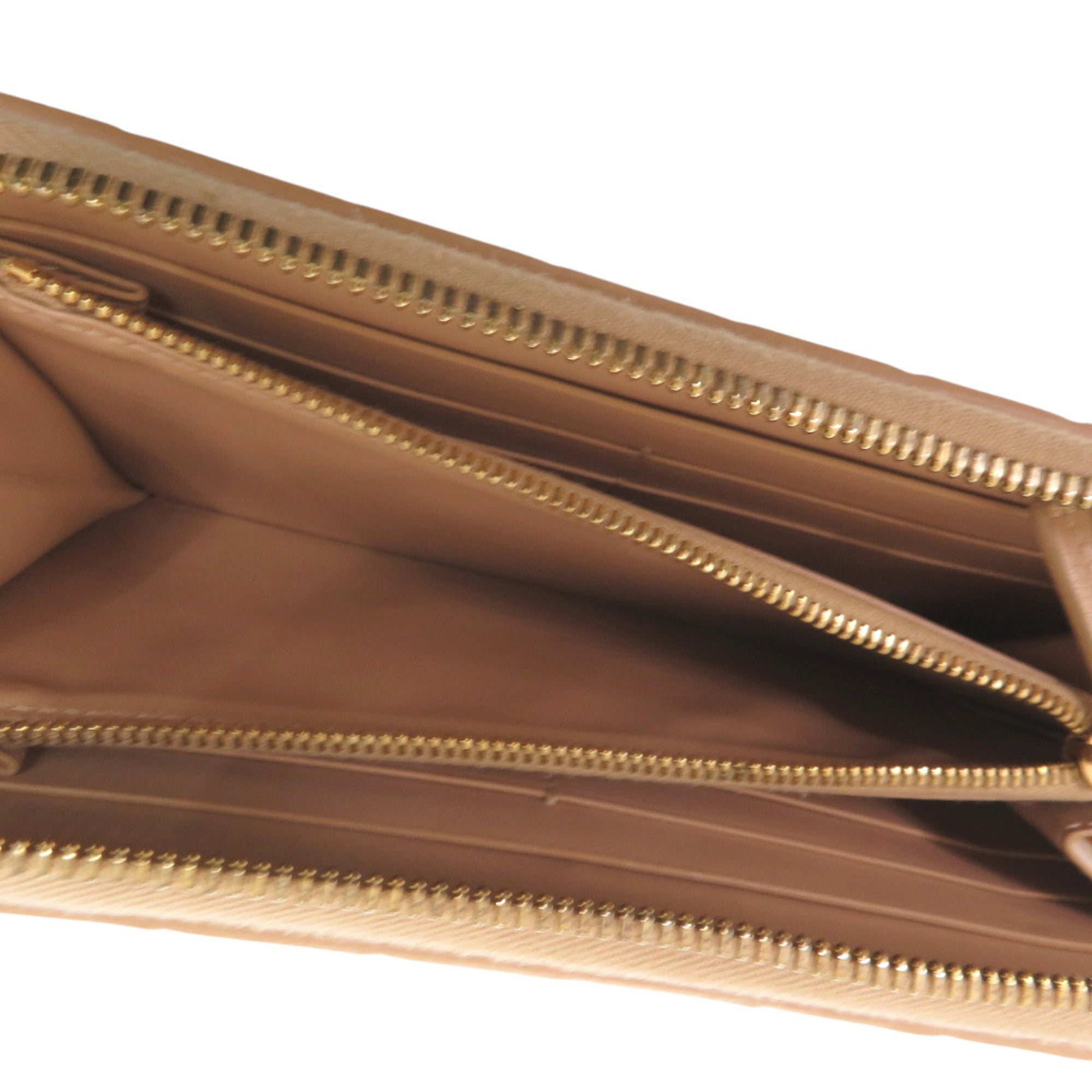 Bottega Veneta Beige Intrecciato Long Wallet (Bi-Fold) (Pre-Owned)