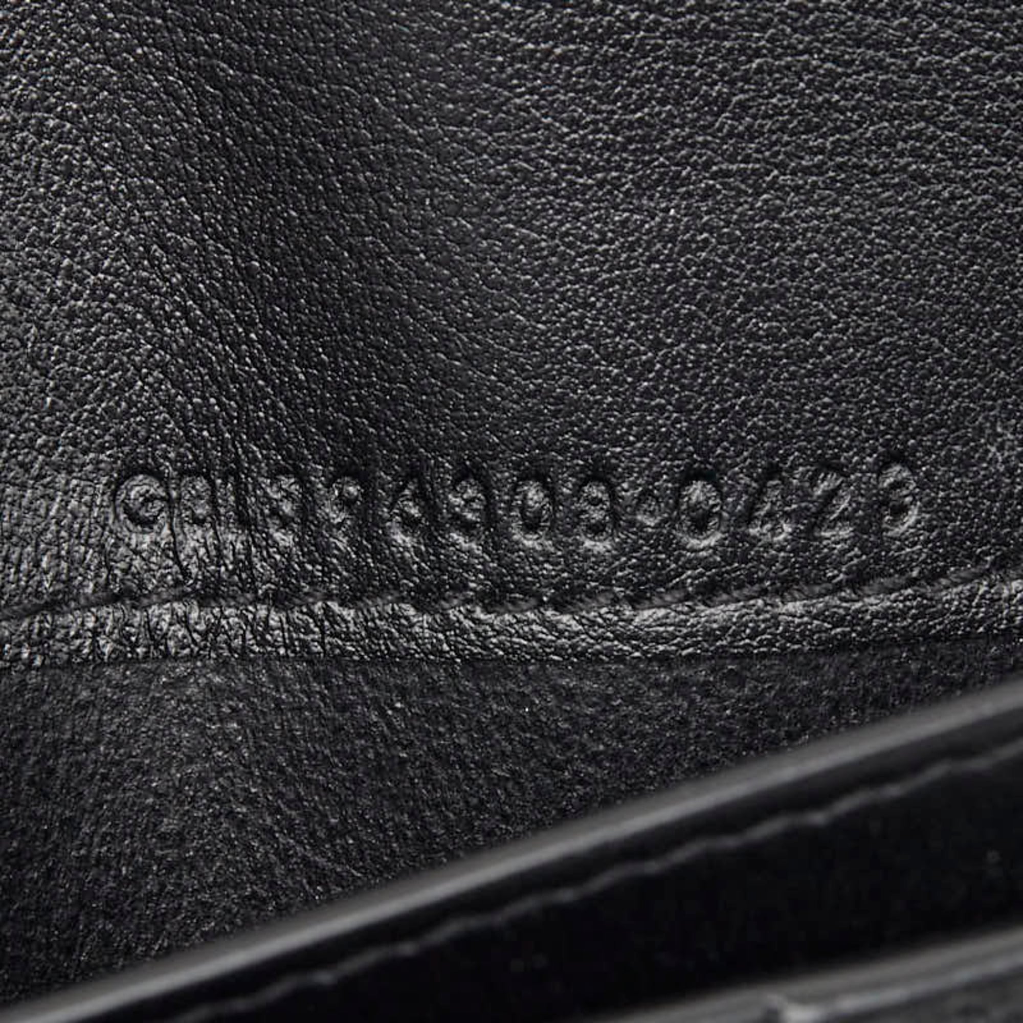 Saint Laurent Black Leather Long Wallet (Bi-Fold) (Pre-Owned)