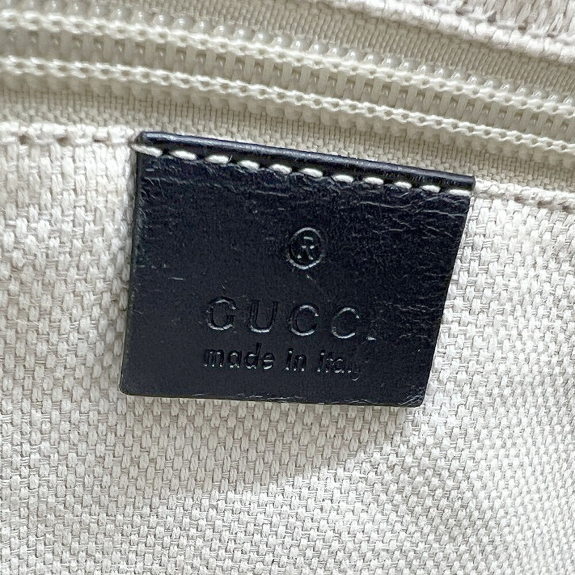 Gucci Black Gg Canvas Leather Shoulder Bag (Pre-Owned)