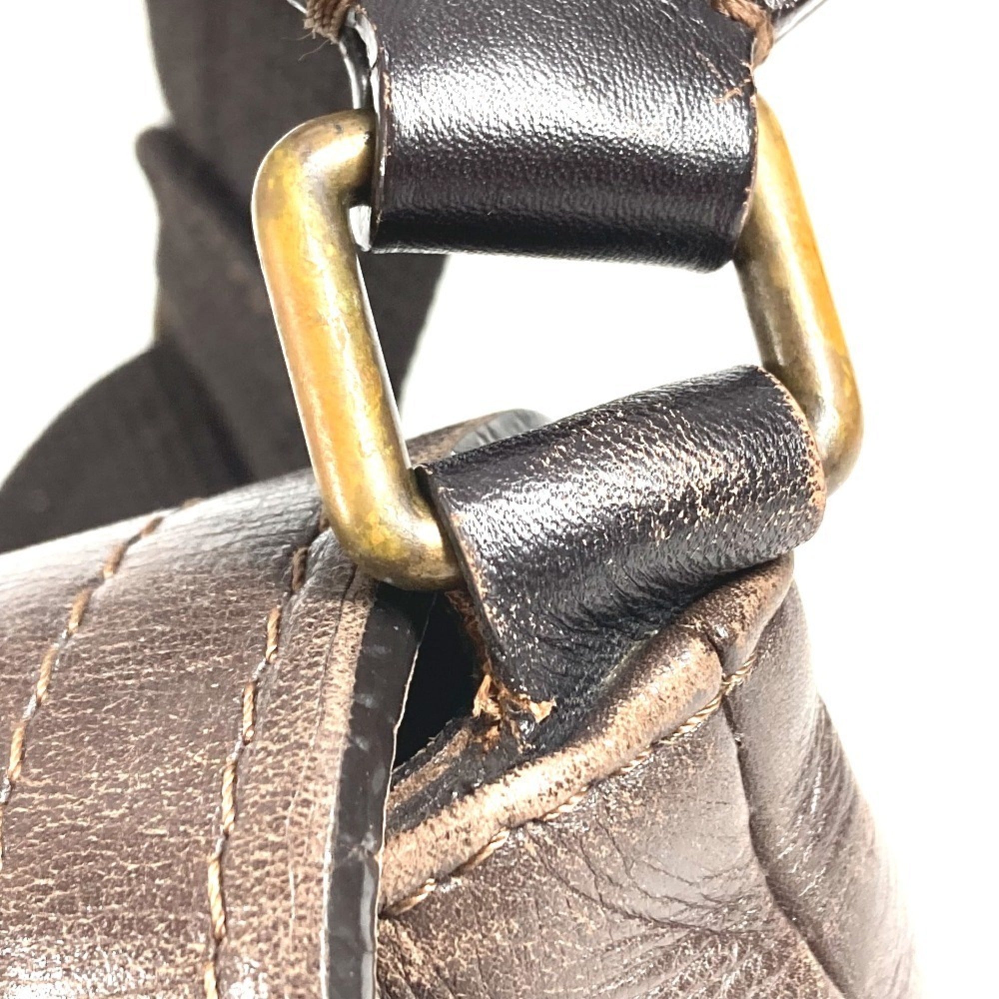 Louis Vuitton Brown Coffee Utah Leather Leather Messenger Bag Shoulder Bag (Pre-Owned)