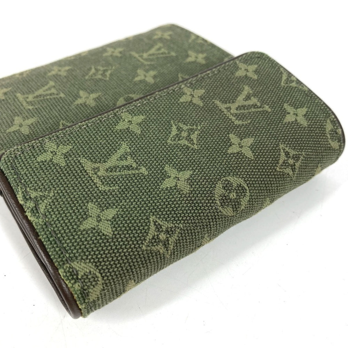 Louis Vuitton Khaki Monogram Mini Canvas Wallet (Tri-Fold) (Pre-Owned)