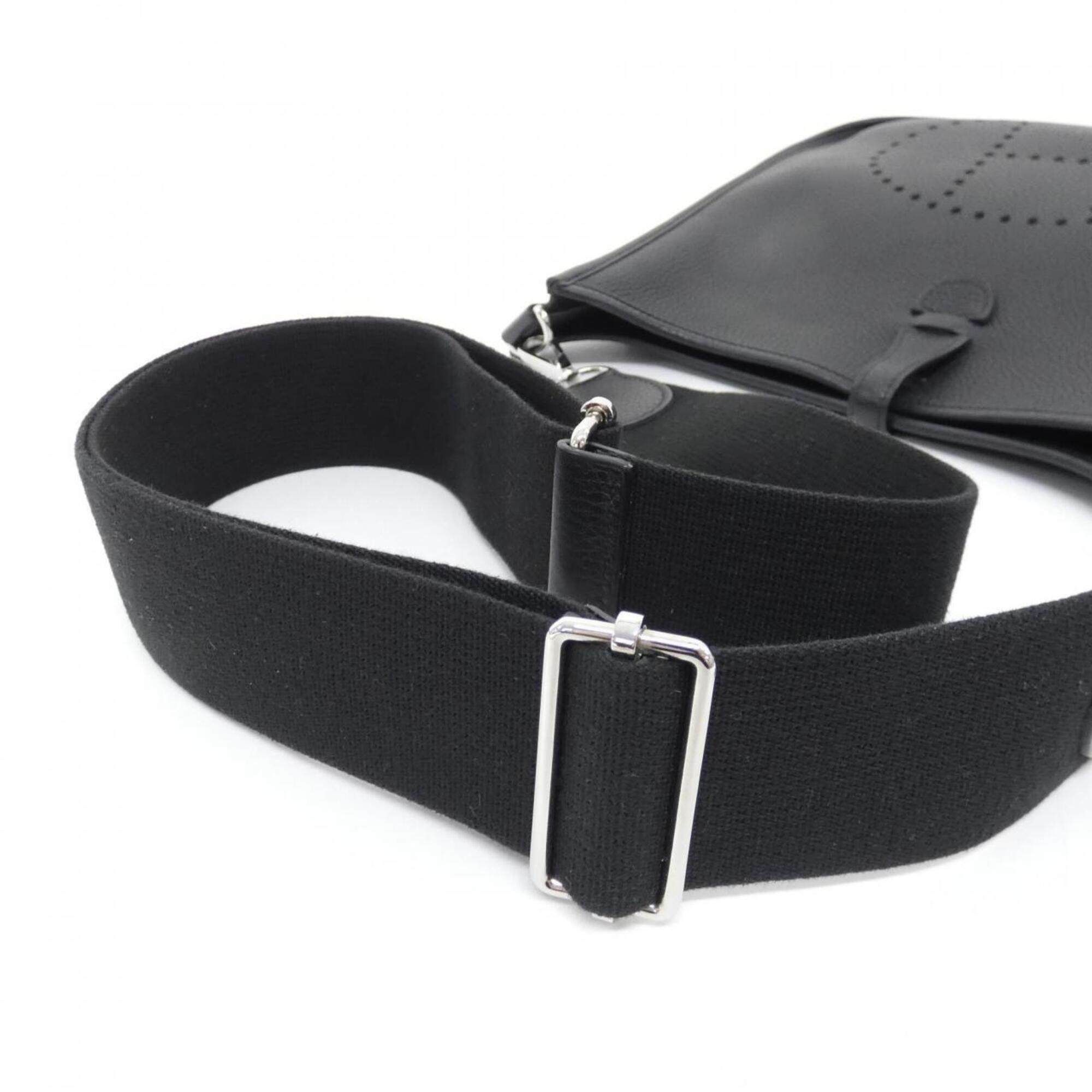 Hermes Black Taurillon Clemence Leather Shoulder Bag (Pre-Owned)