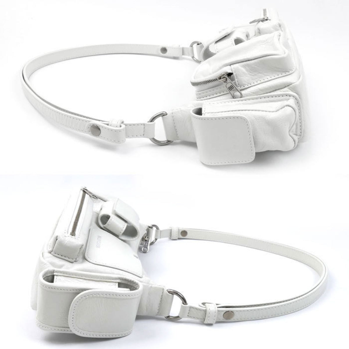 Balenciaga White Leather Shoulder Bag (Pre-Owned)