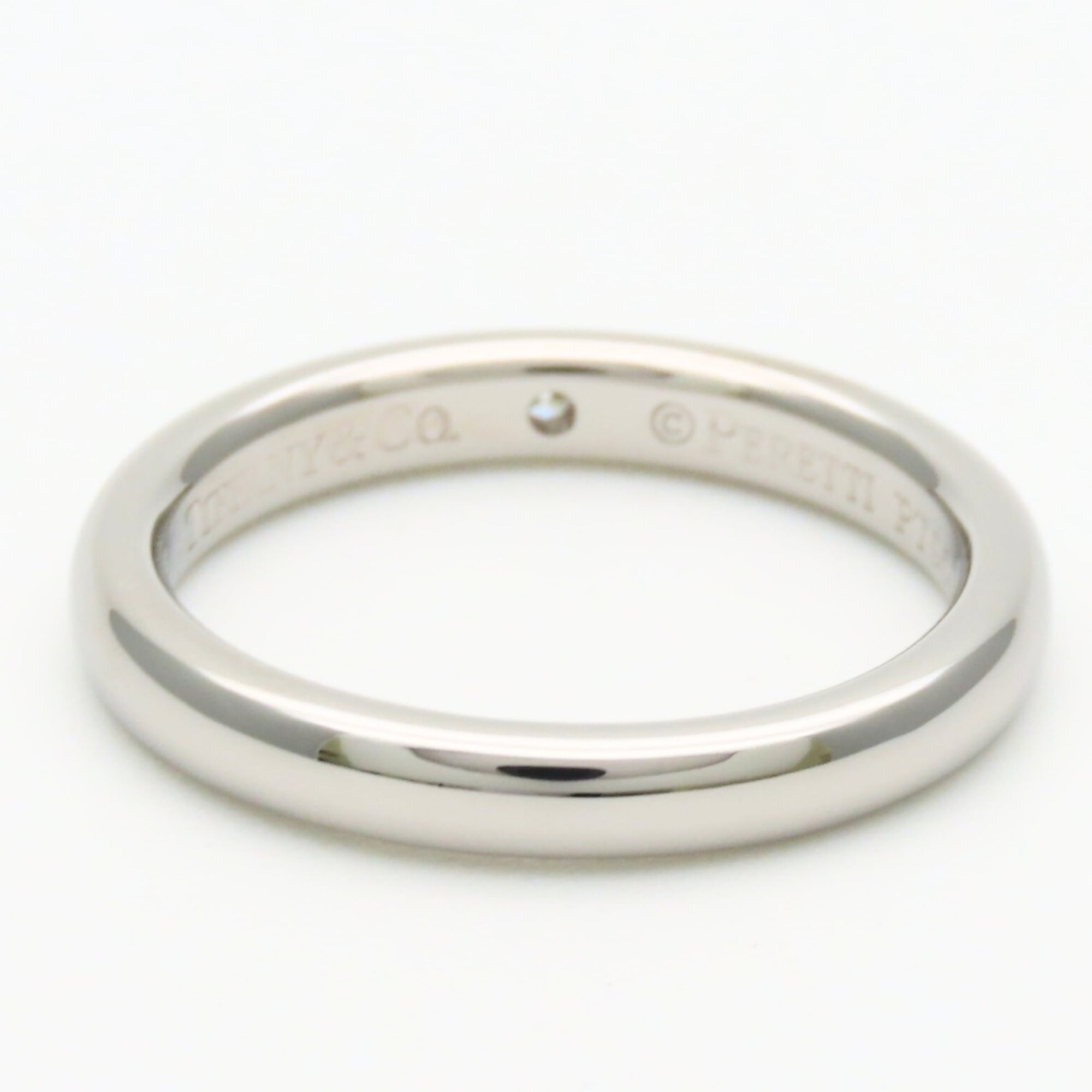 Tiffany Platinum Platinum 950 Band Ring (Pre-Owned)