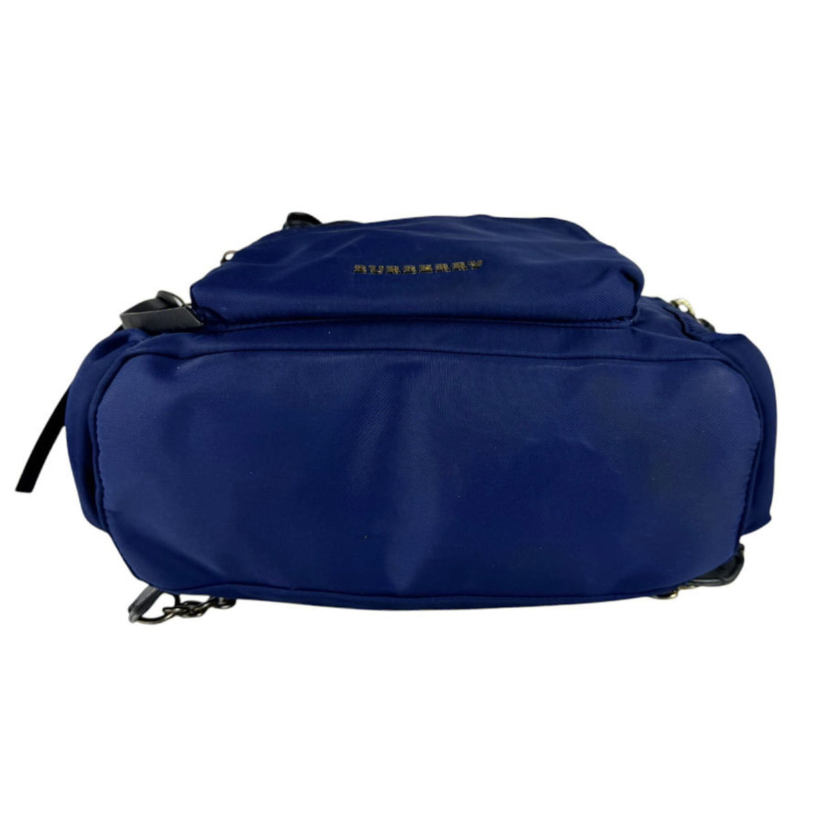 Burberry Black Navy Nylon Leather Backpack (Pre-Owned)