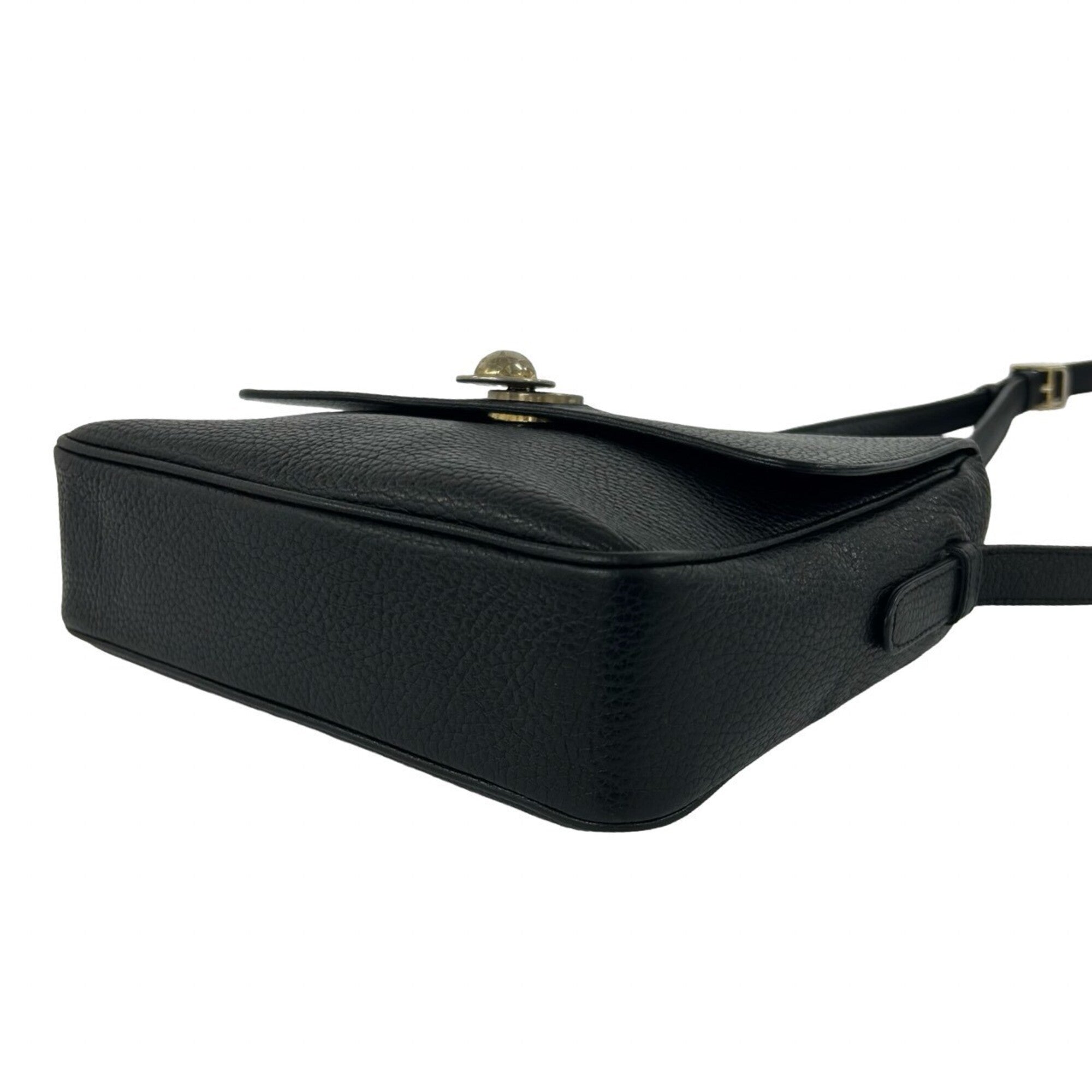 Celine Black Leather Pochette Shoulder Bag (Pre-Owned)