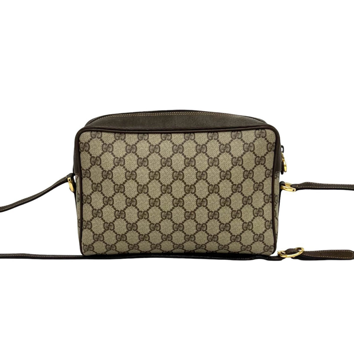 Gucci Brown Green Red Color Leather Pvc Pochette Shoulder Bag (Pre-Owned)