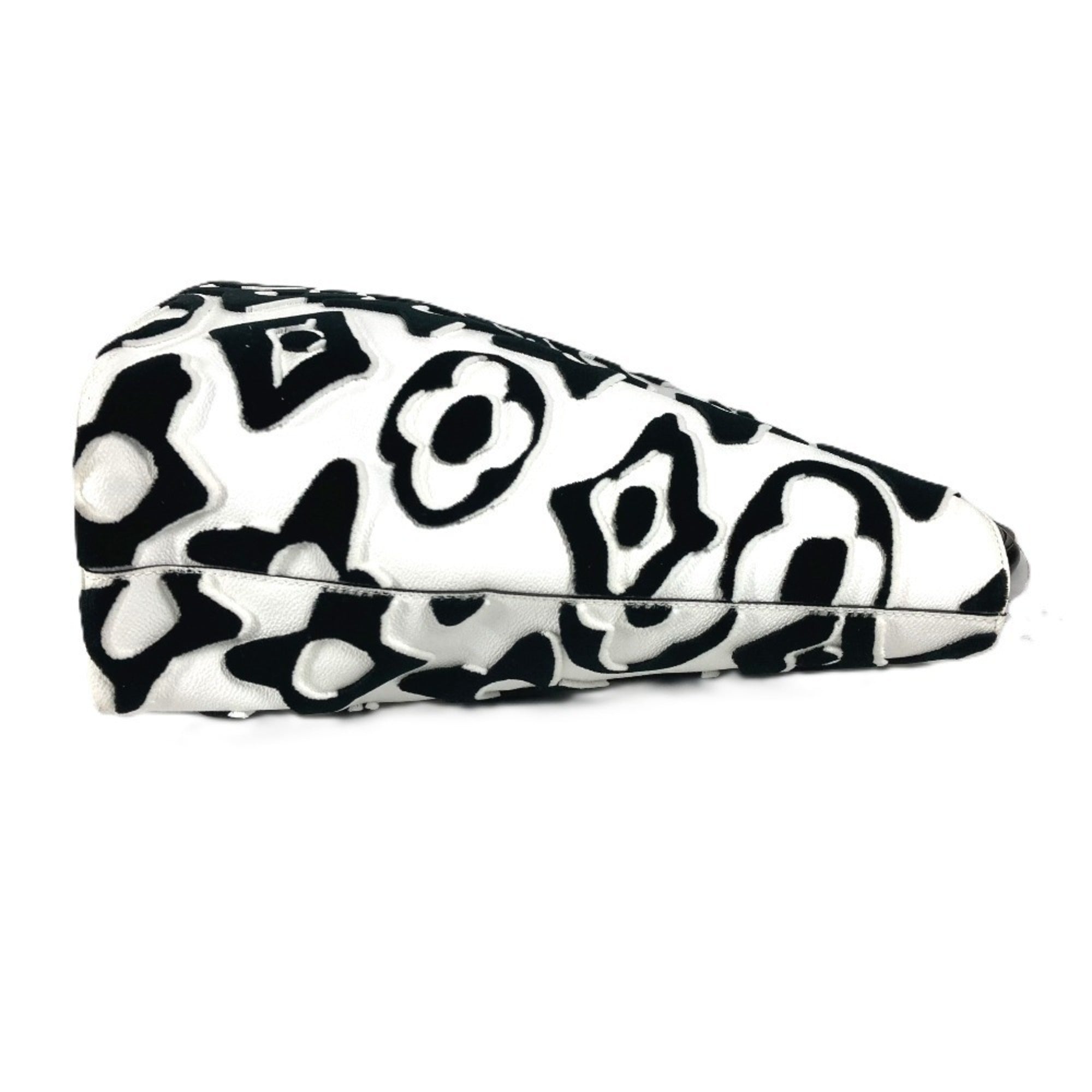 Louis Vuitton Black White Coated Canvas Shoulder Bag Tote Bag (Pre-Owned)