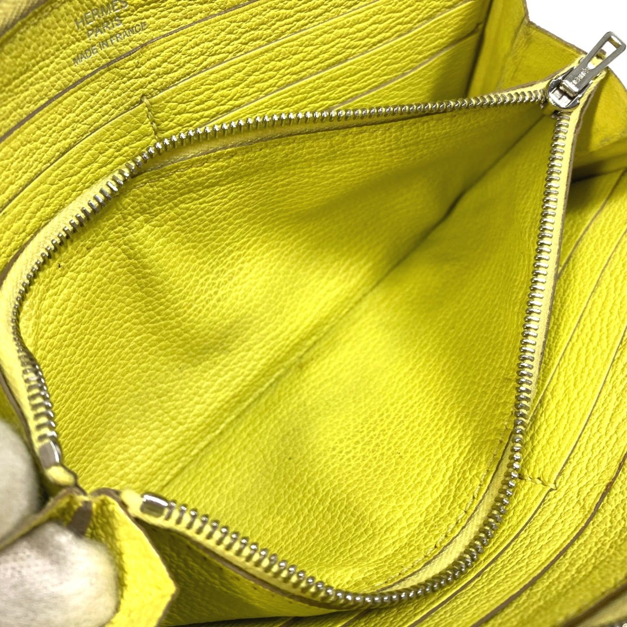 Hermes Yellow Leather Long Wallet (Bi-Fold) (Pre-Owned)