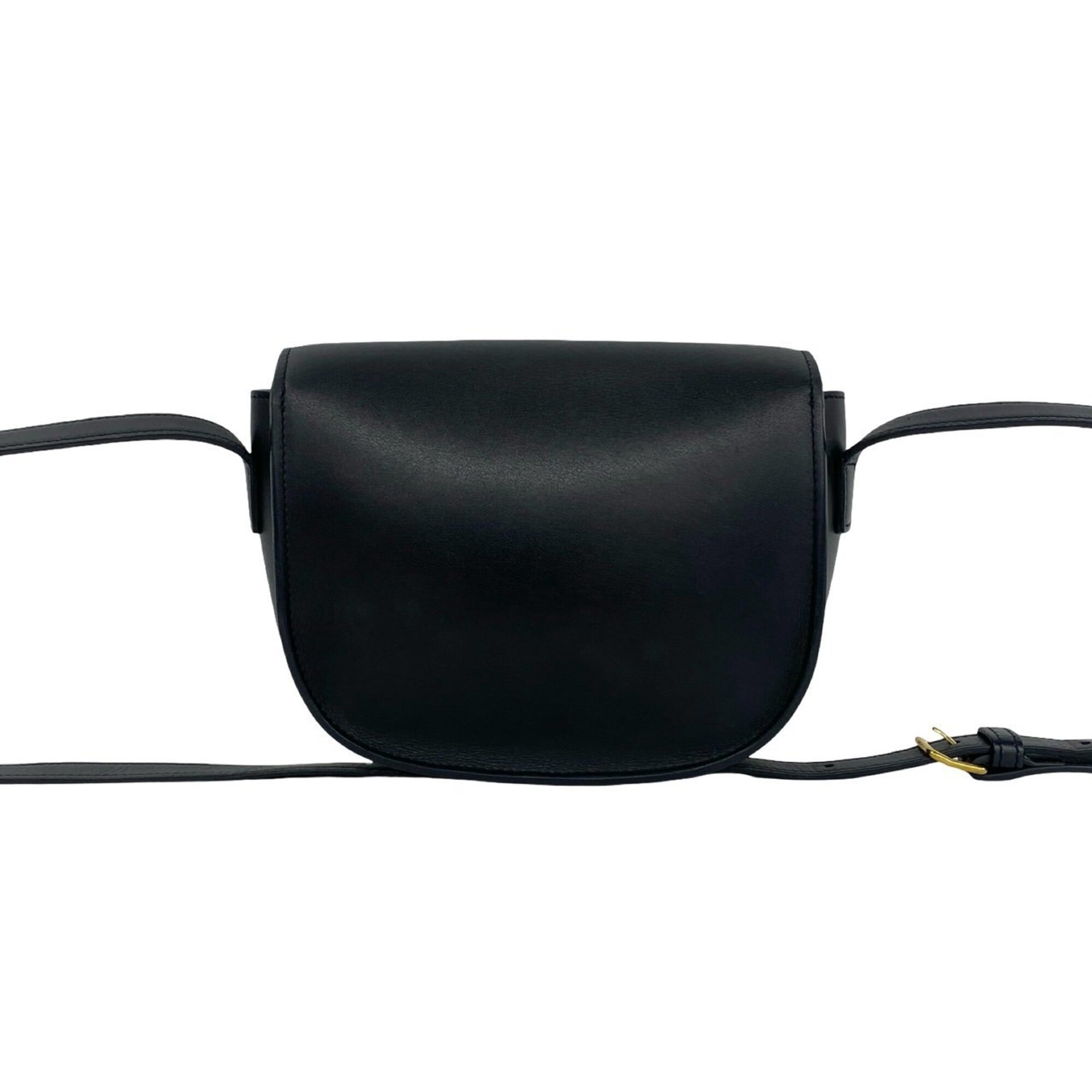 Celine Black Leather Crossbody Bag Pochette Shoulder Bag (Pre-Owned)