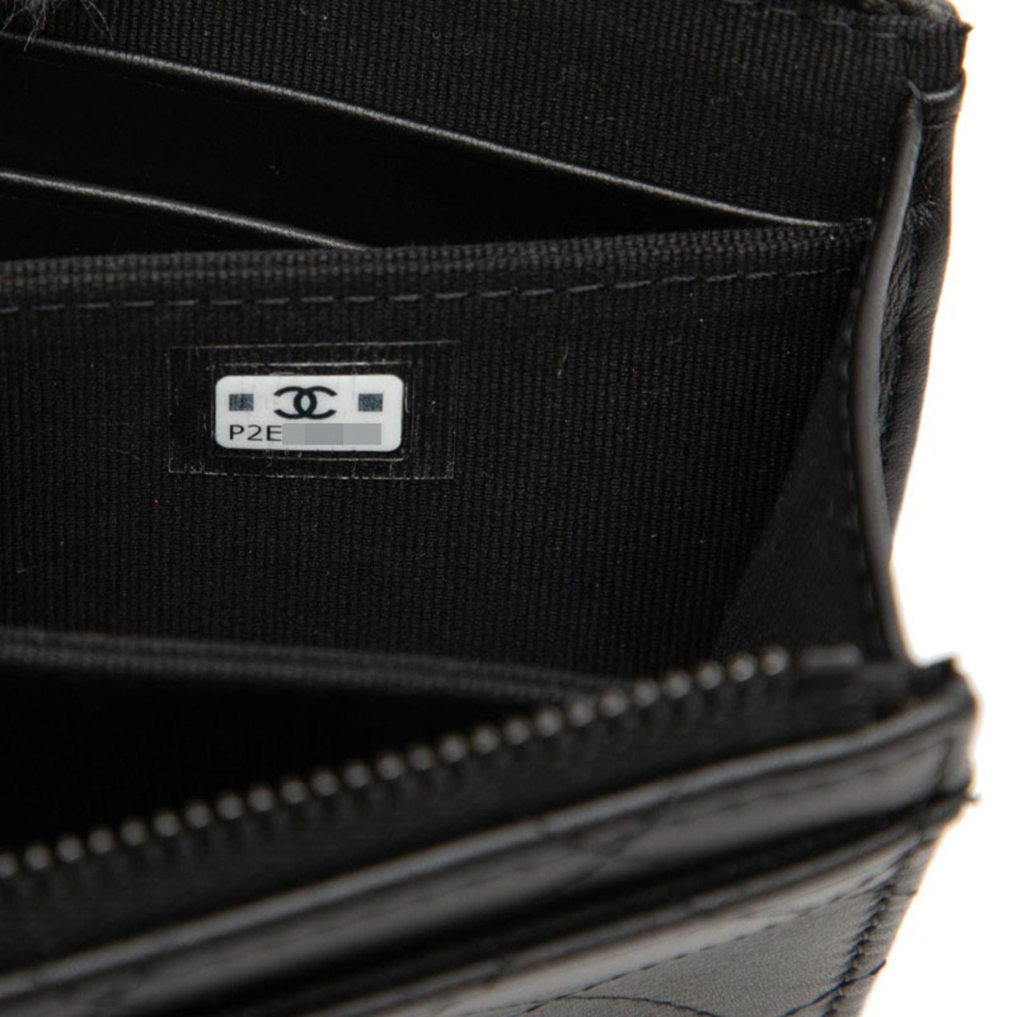 Chanel Black Leather Coin Purse/Coin Case (Pre-Owned)
