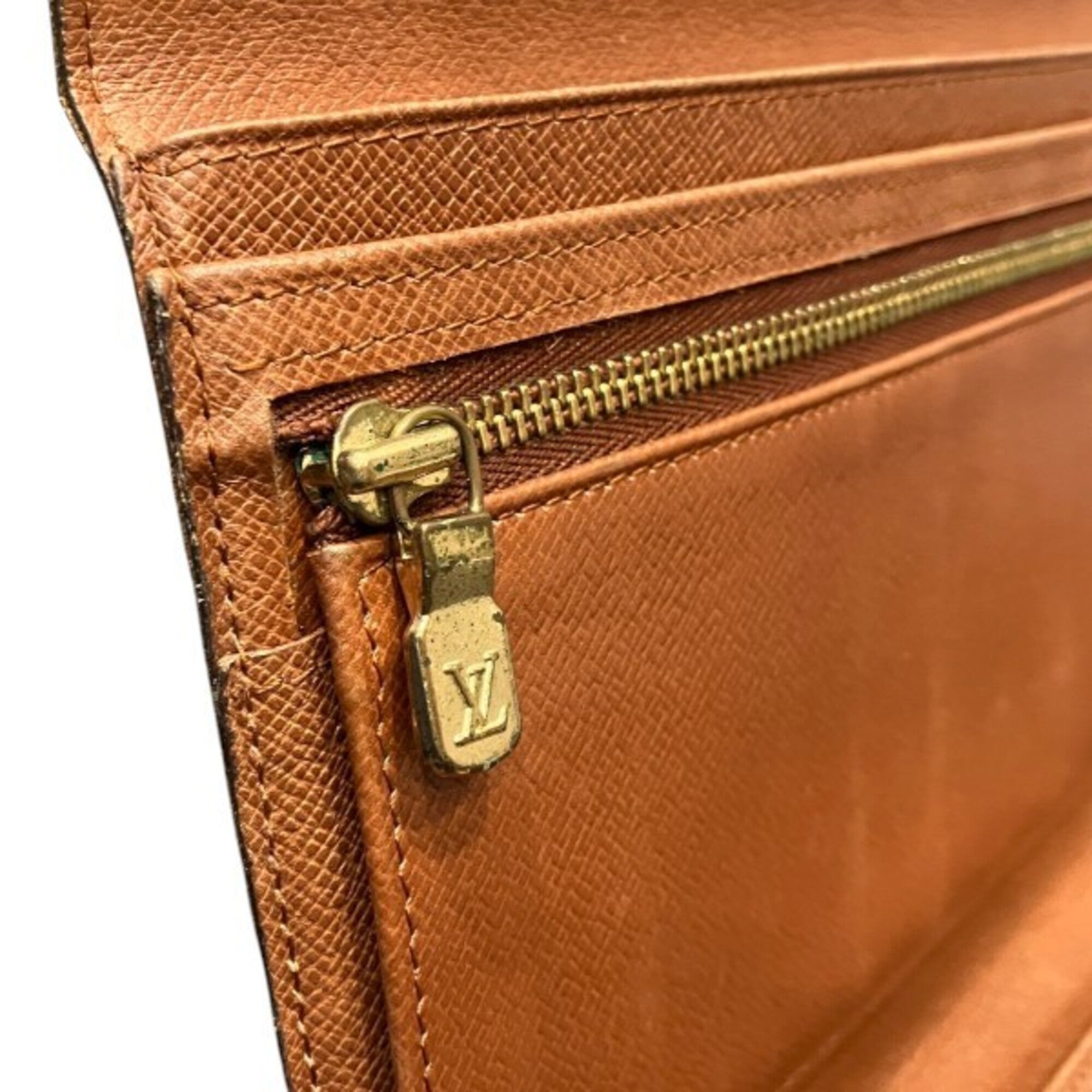 Louis Vuitton Monogram Brown Monogram Long Wallet (Tri-Fold) (Pre-Owned)